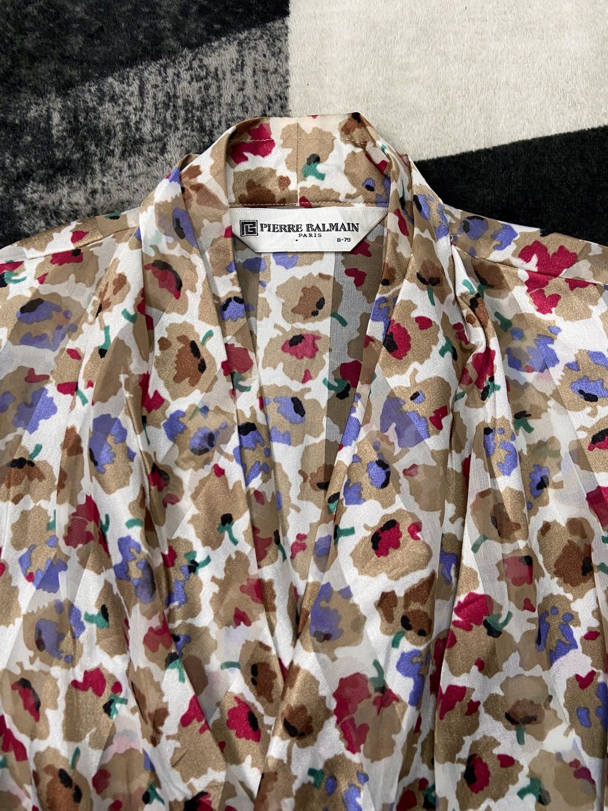 Pierre Balmain 80s Pierre Balmain Wrap Blouse Parisian Sophistication Size S / US 4 / IT 40 - 5 Thumbnail