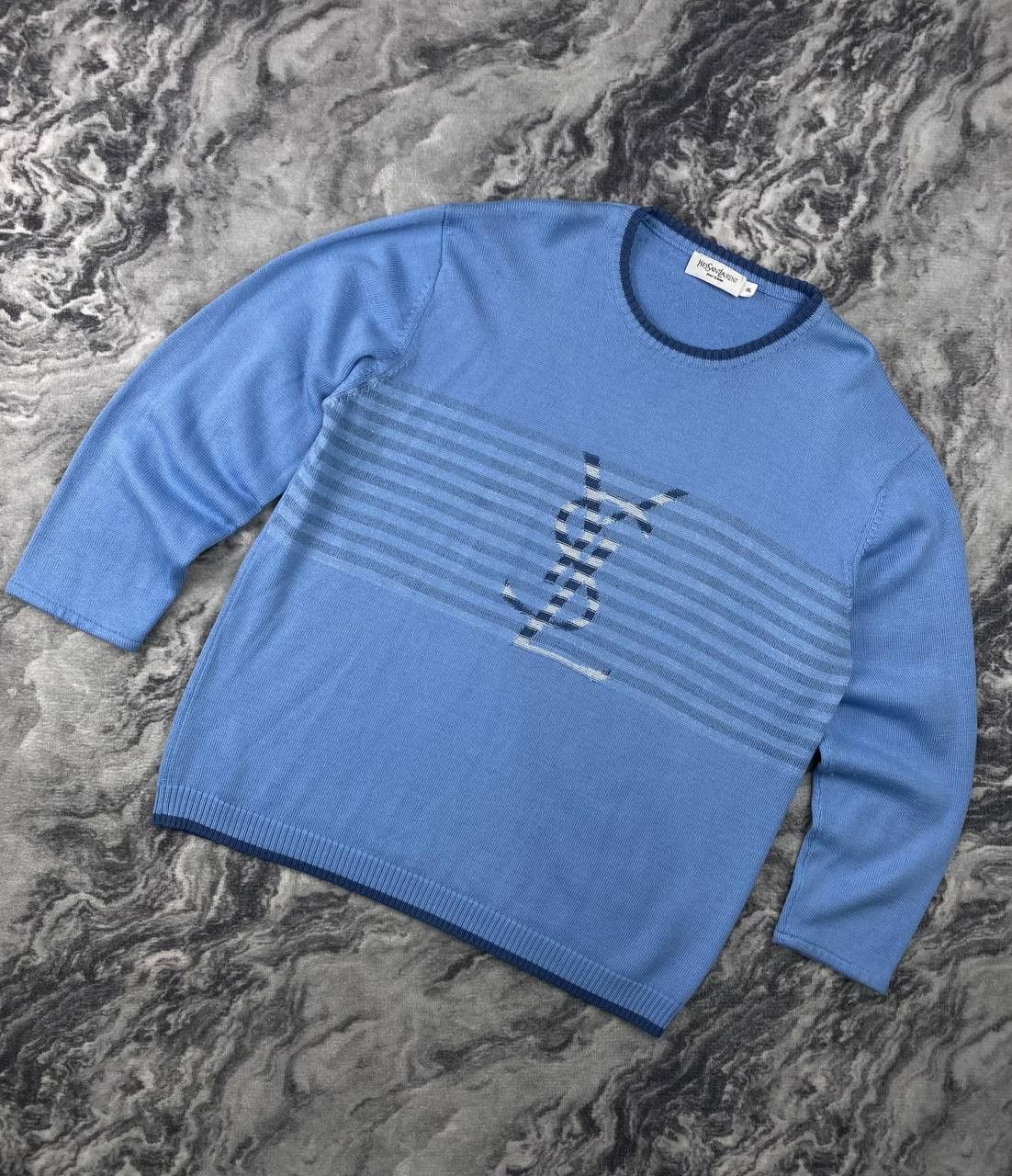 Yves Saint Laurent Vintage Yves Saint Laurent Wool Sweater Big Logo Size US XXL / EU 58 / 5 - 1 Thumbnail
