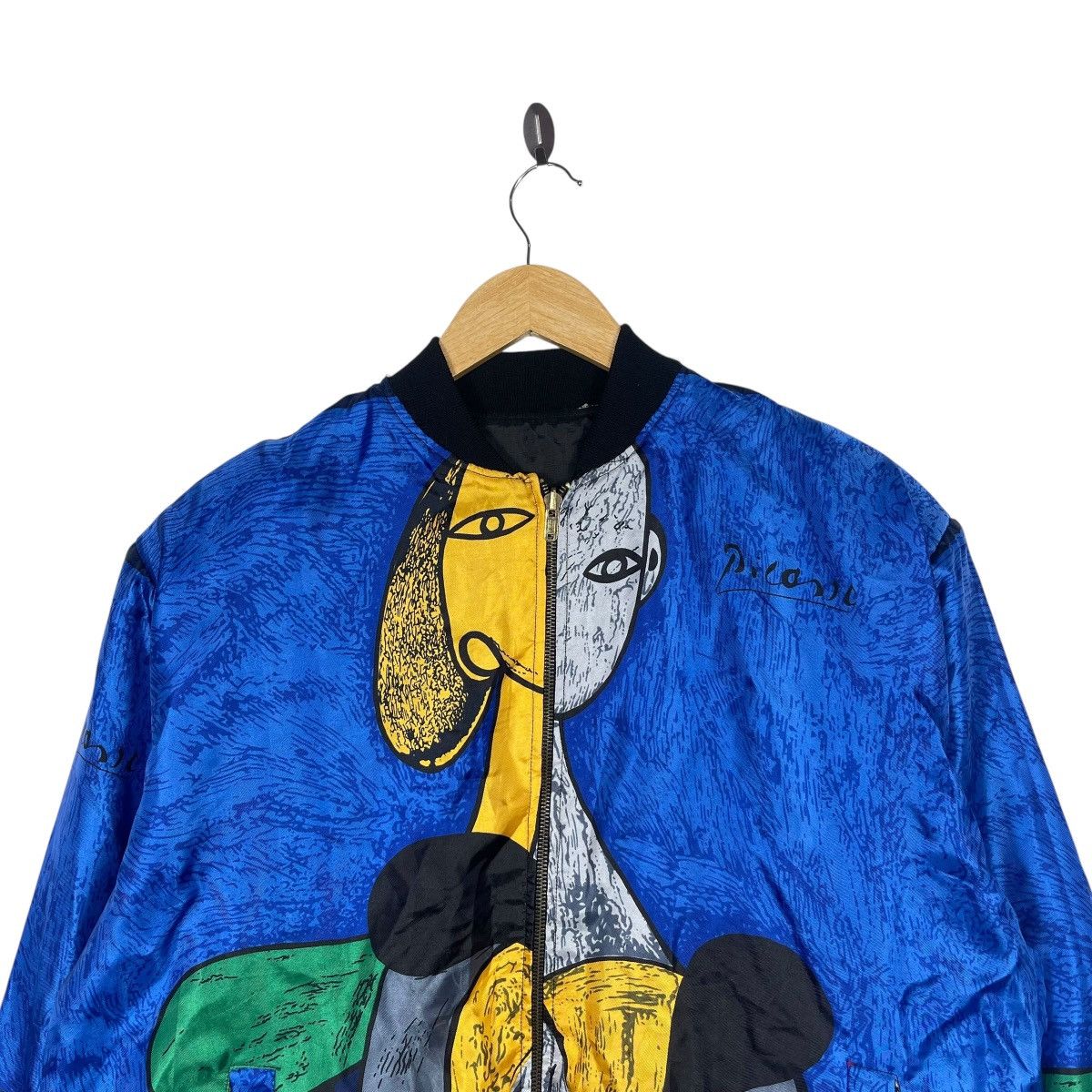 Vintage Vintage Pablo Picasso Style Abstract Art Bomber Jacket Full Size US XL / EU 56 / 4 - 2 Thumbnail