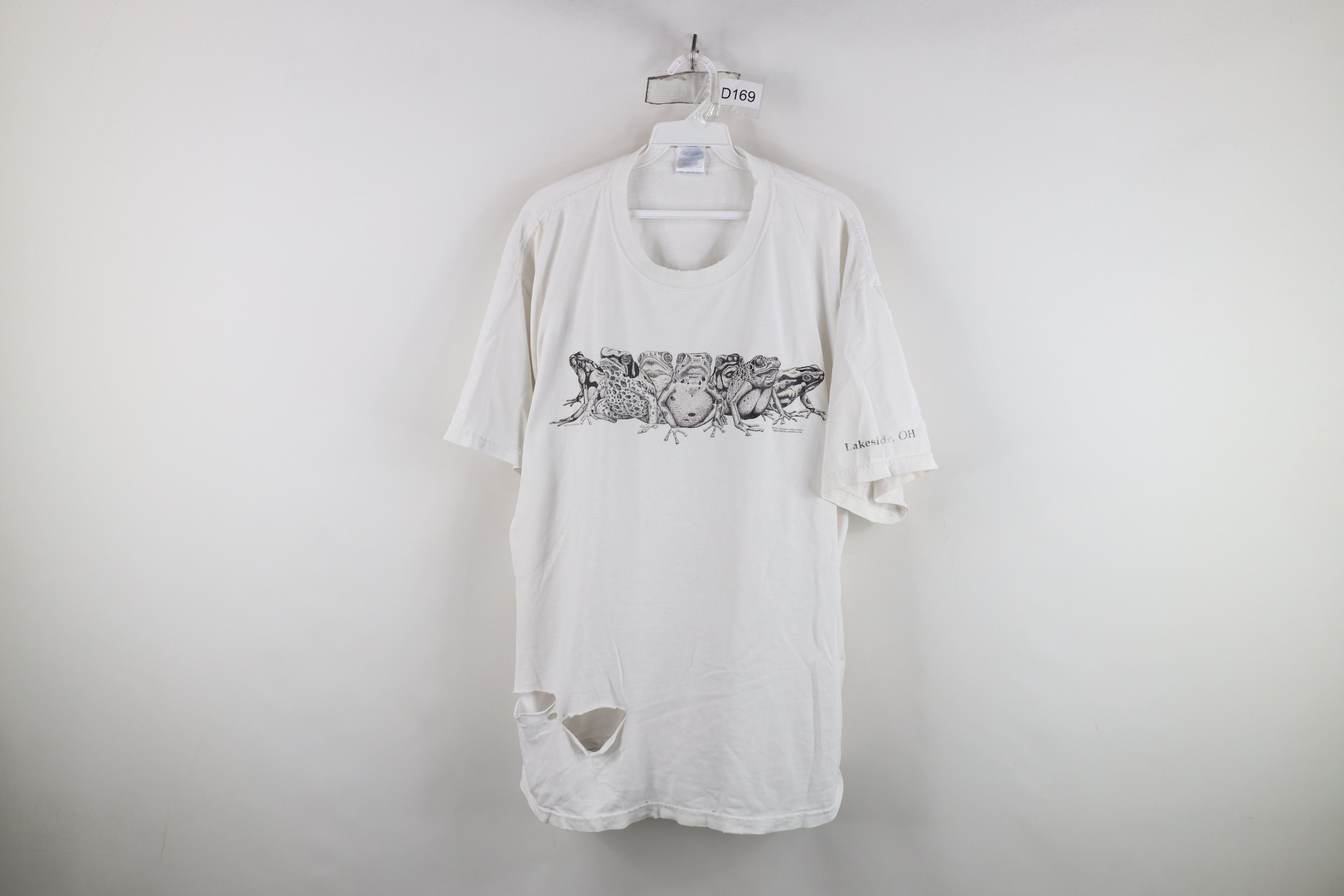 Vintage Vintage Y2K 2003 Frog Short Sleeve T-Shirt White Cotton Size US XL / EU 56 / 4 - 1 Thumbnail