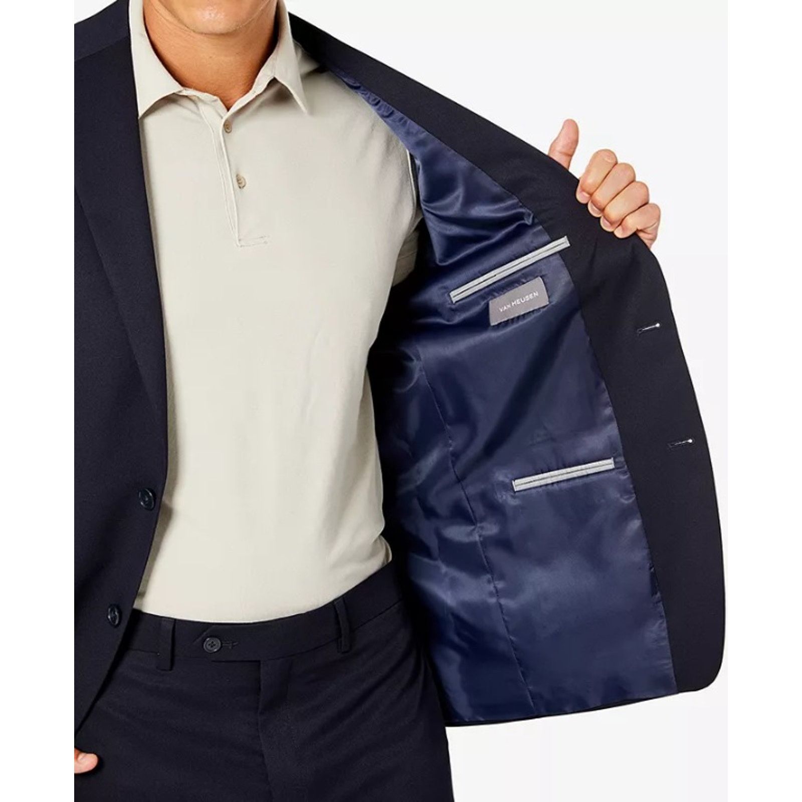 Van Heusen Van Heusen Men's Dark Navy Classic-Fit Suit Blazer Size 36R Size 36R - 2 Thumbnail