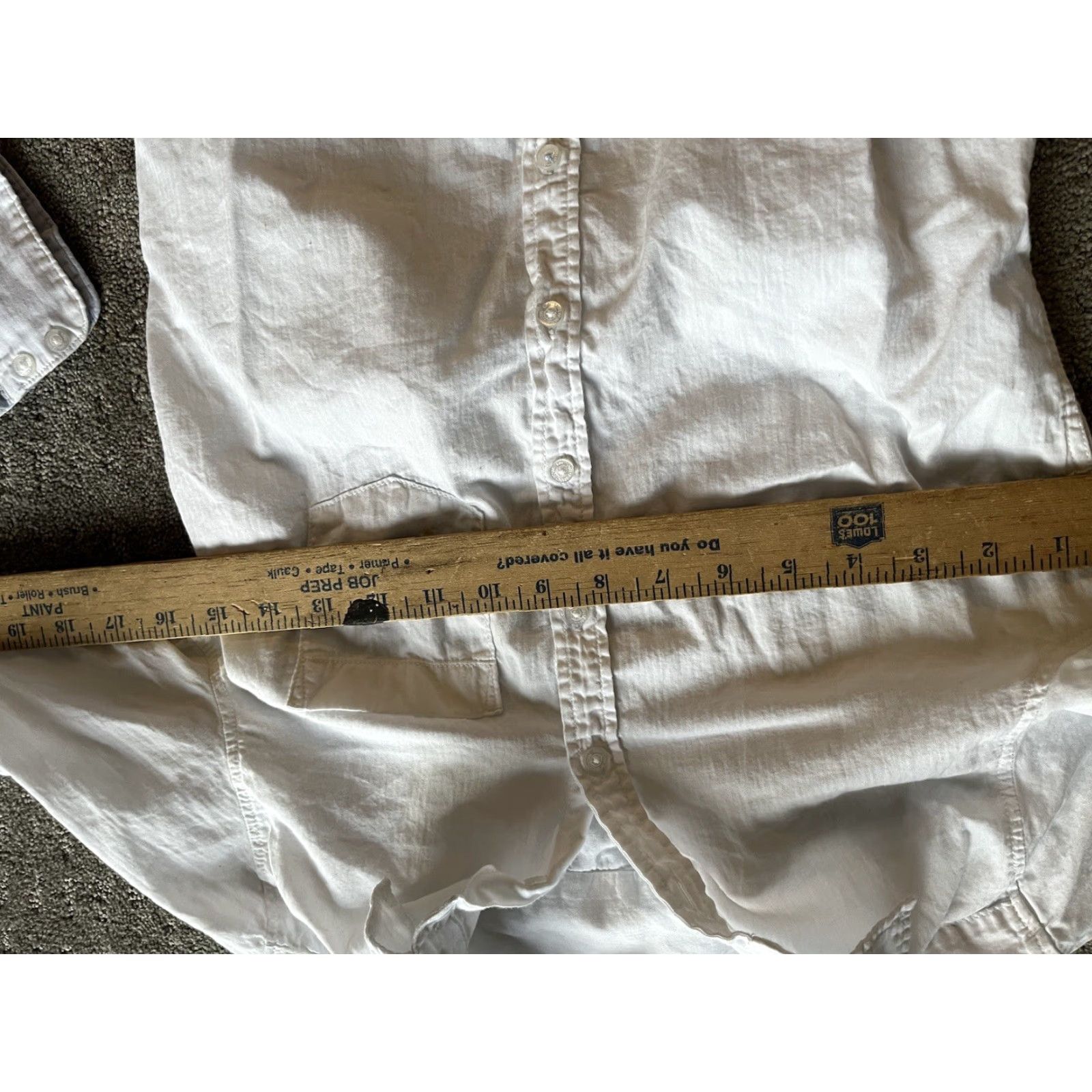H&M H&M Women’s Fitted Button-Up Shirt Size 4 Long Sleeve Solid White Classic Size S / US 4 / IT 40 - 4 Thumbnail