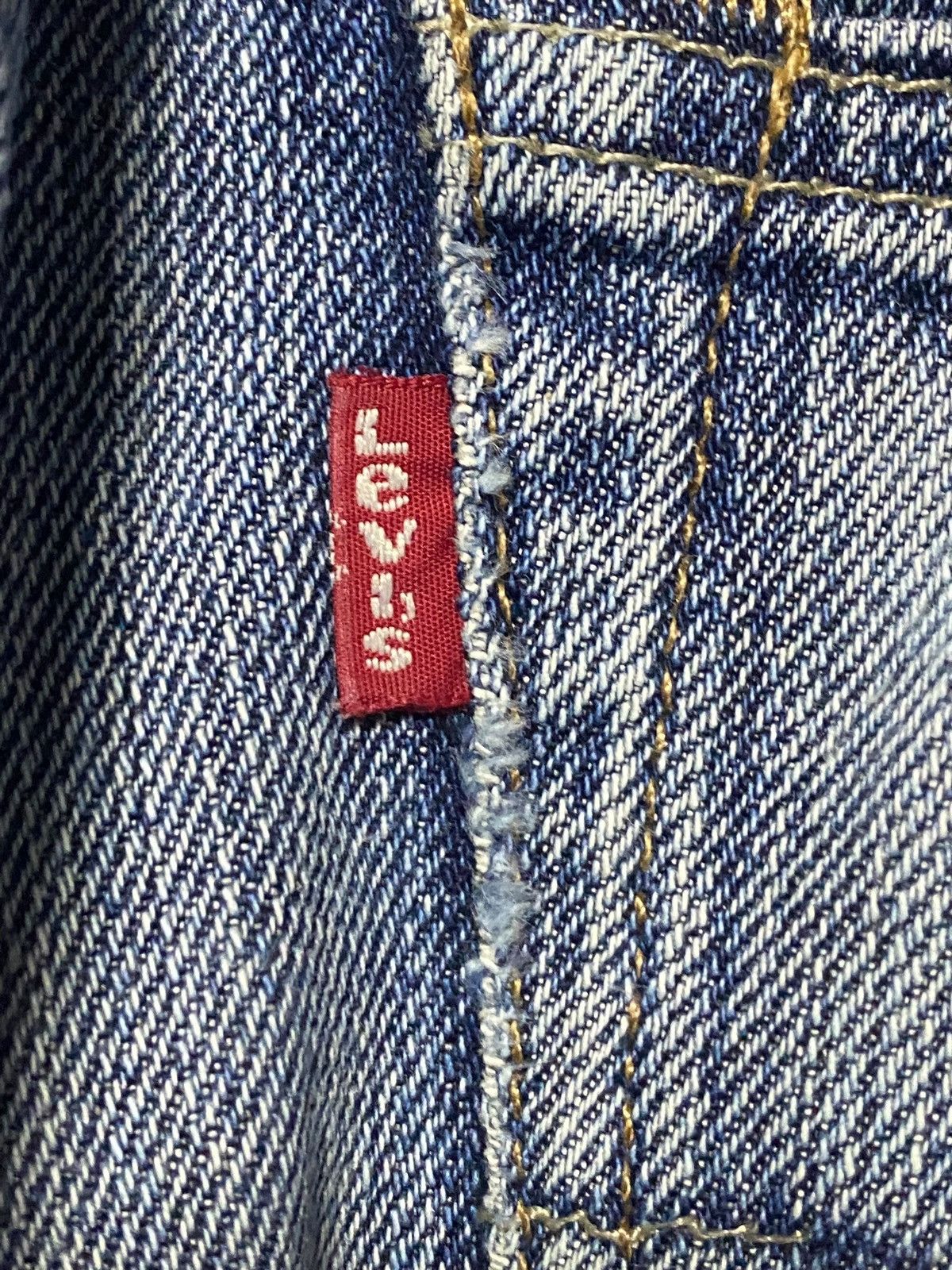Levi's Levis 501 Blue Wash Distressed Slim Jeans Size US 31 - 14 Thumbnail