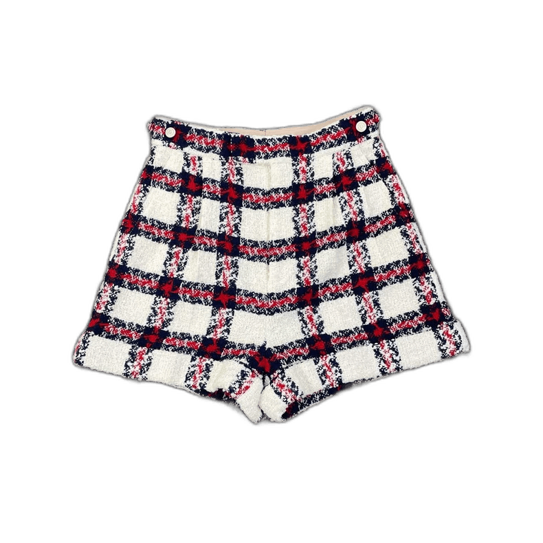 Gucci Gucci Red White Plaid Woven Shorts Size 36 Size 36" / US 14 / IT 50 - 1 Thumbnail
