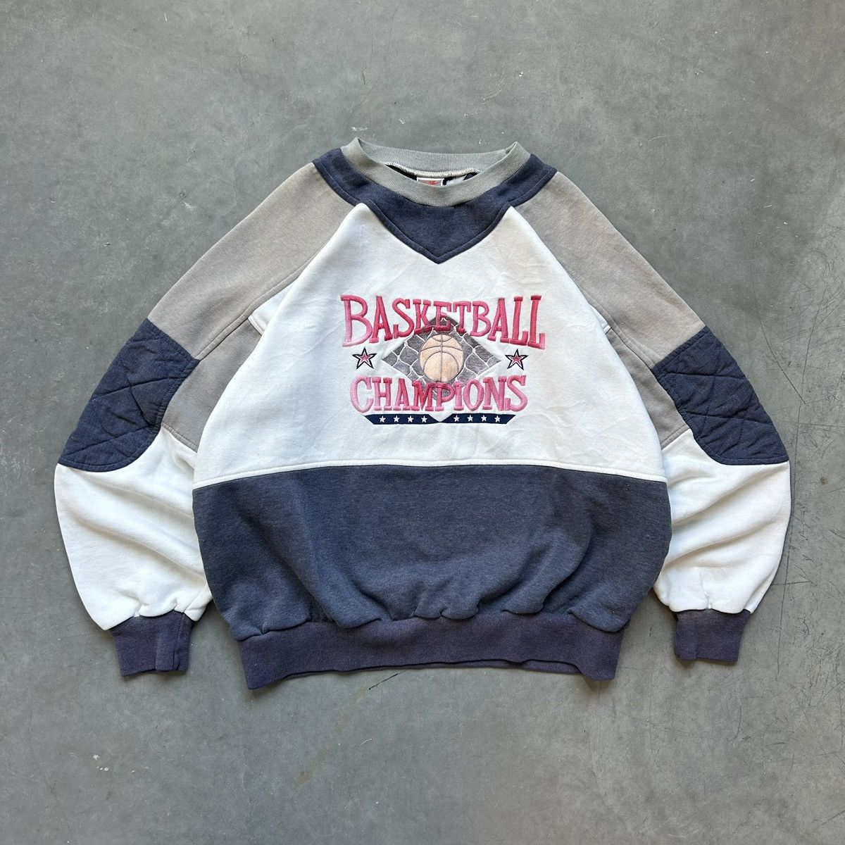 image of Crazy Vintage 90's Nike Grail Colorblock Boxy Sweatshirt in White, Men's (Size XL)