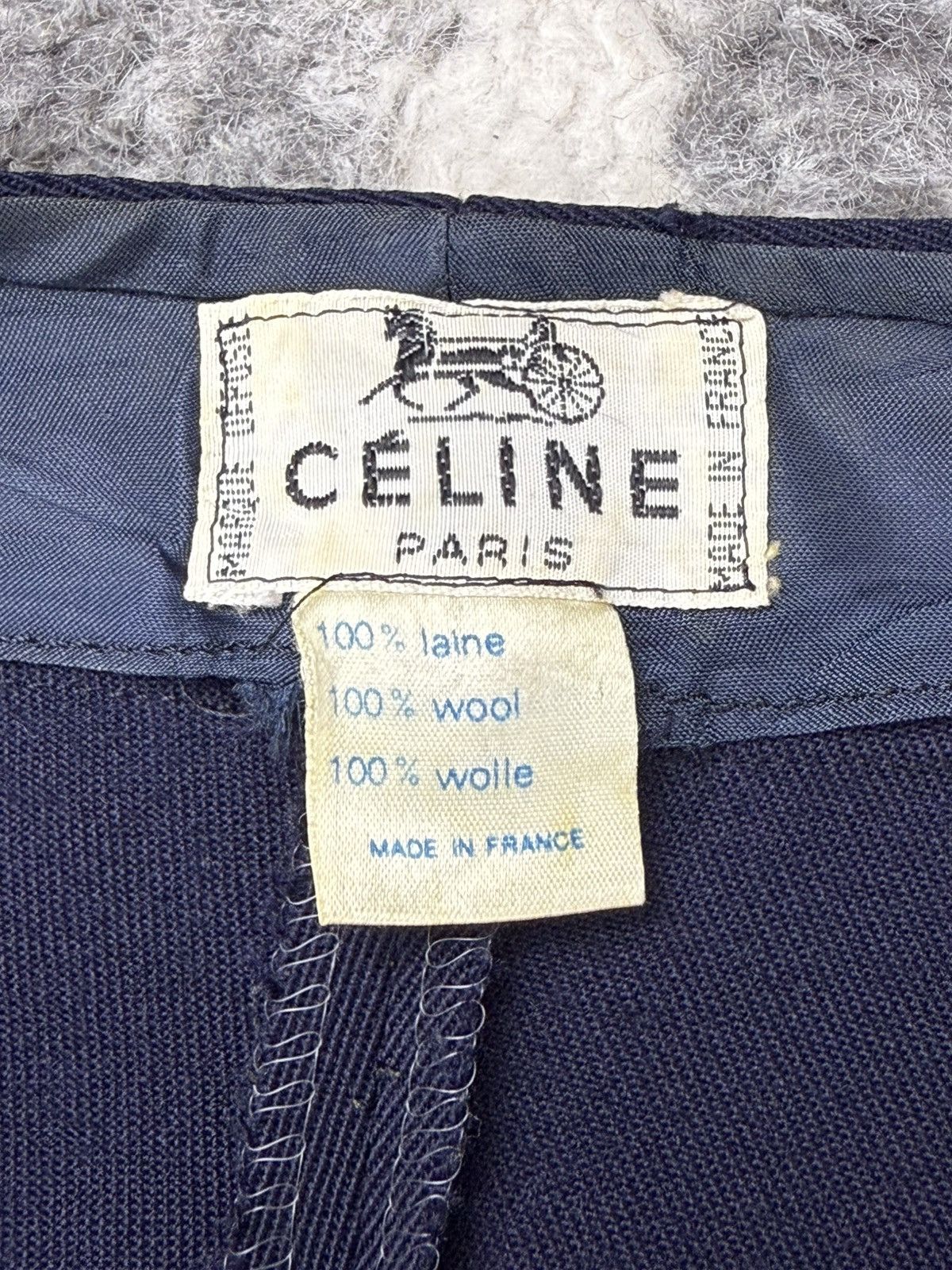 Celine Vintage CELINE Removable Belt Wool Trousers Pant Size 28" / US 6 / IT 42 - 10 Thumbnail