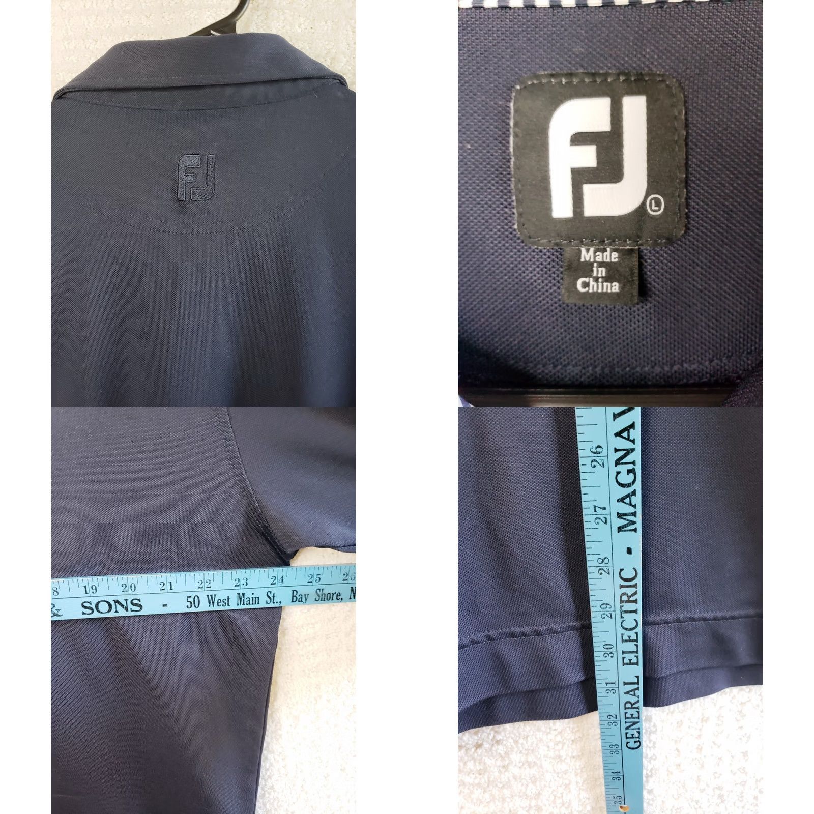Footjoy FOOTJOY Men's L Black Golf Polo Shirt Stretch Size US L / EU 52-54 / 3 - 8 Thumbnail