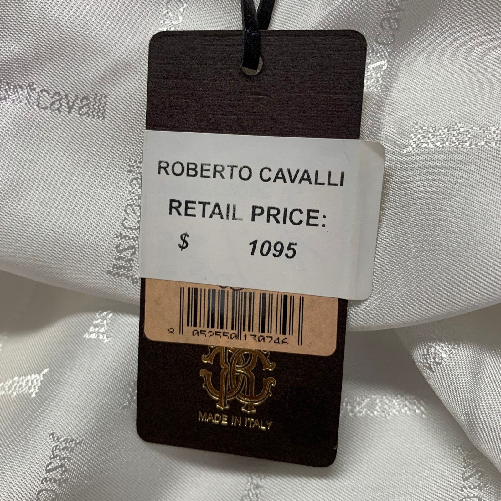 Just Cavalli Size 38 White Beige Sequined Peak Lapel Sport Coat Size 38R - 12 Thumbnail