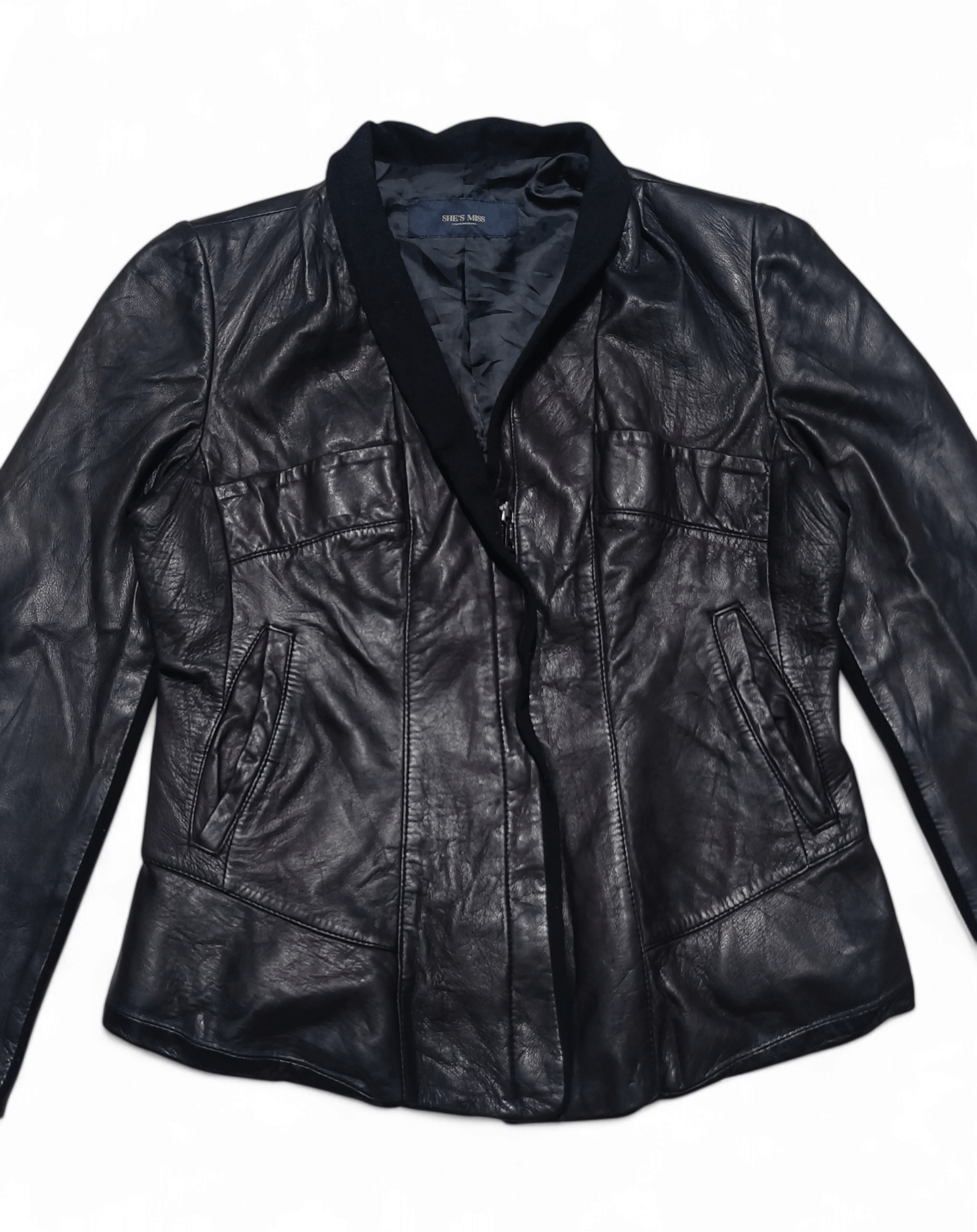 Vintage Vintage Y2K SHE'S MISS Women's Sheepskin Leather Jacket Size S / US 4 / IT 40 - 2 Thumbnail