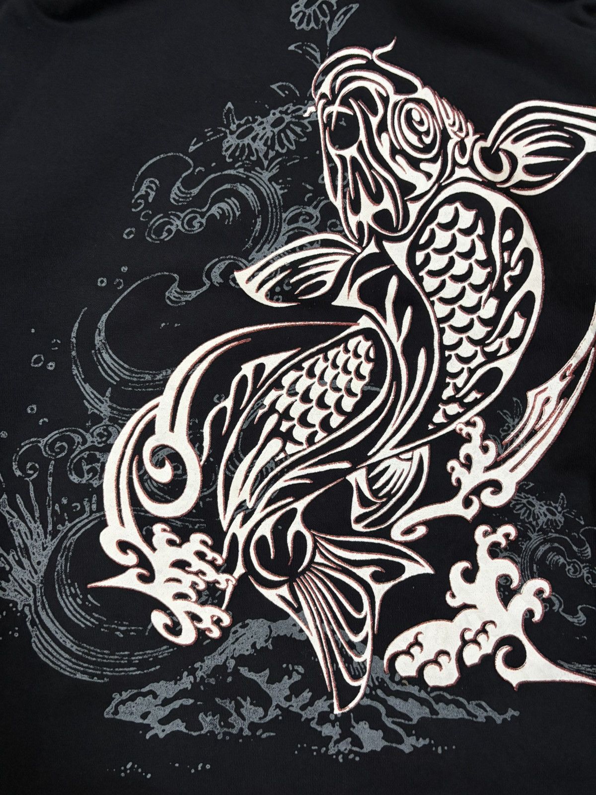 If Six Was Nine Japanese Brand Sukajan Koi Fish Printed Faux Fur Hoodie Size US M / EU 48-50 / 2 - 13 Thumbnail