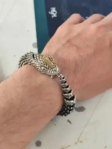 Jewelry Snake Chain Bravelet in Silver, Men's