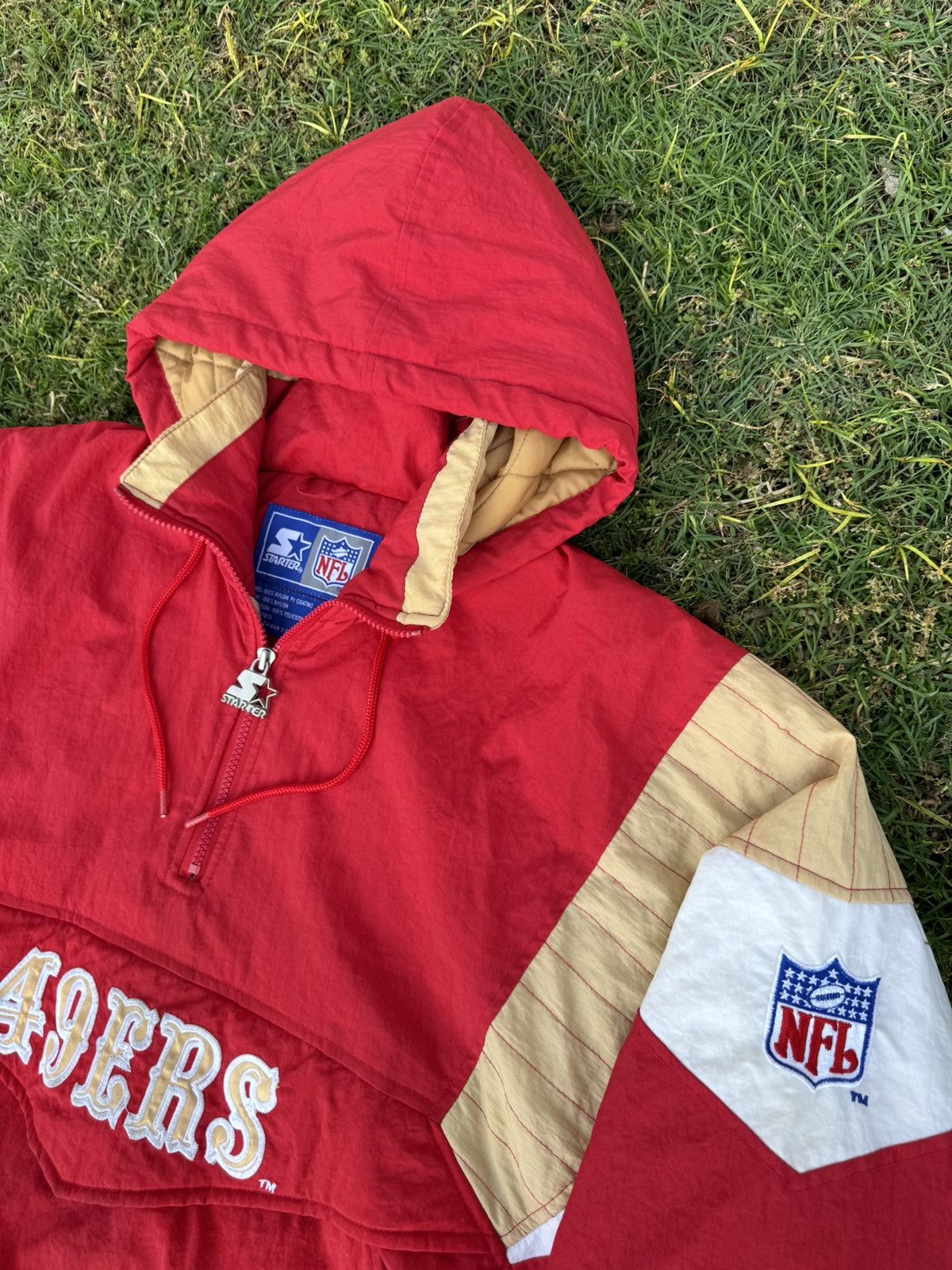 Starter Vintage 90s San Francisco 49ers Red Pullover Parka NFL Size US M / EU 48-50 / 2 - 5 Thumbnail
