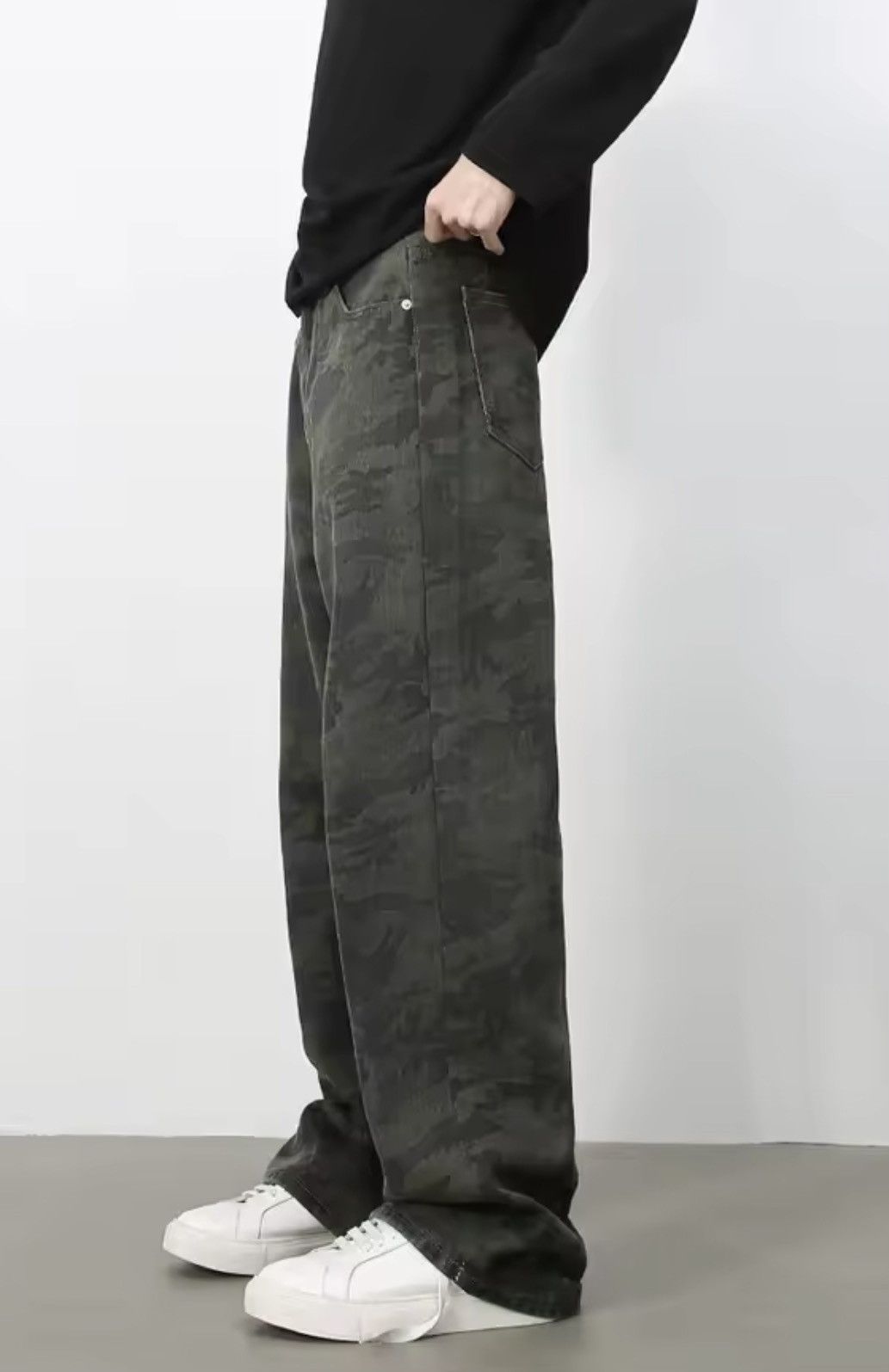 Japanese Brand Camo Denim Pants - Wide Leg Tactical Streetwear Trousers Size US 33 - 7 Thumbnail