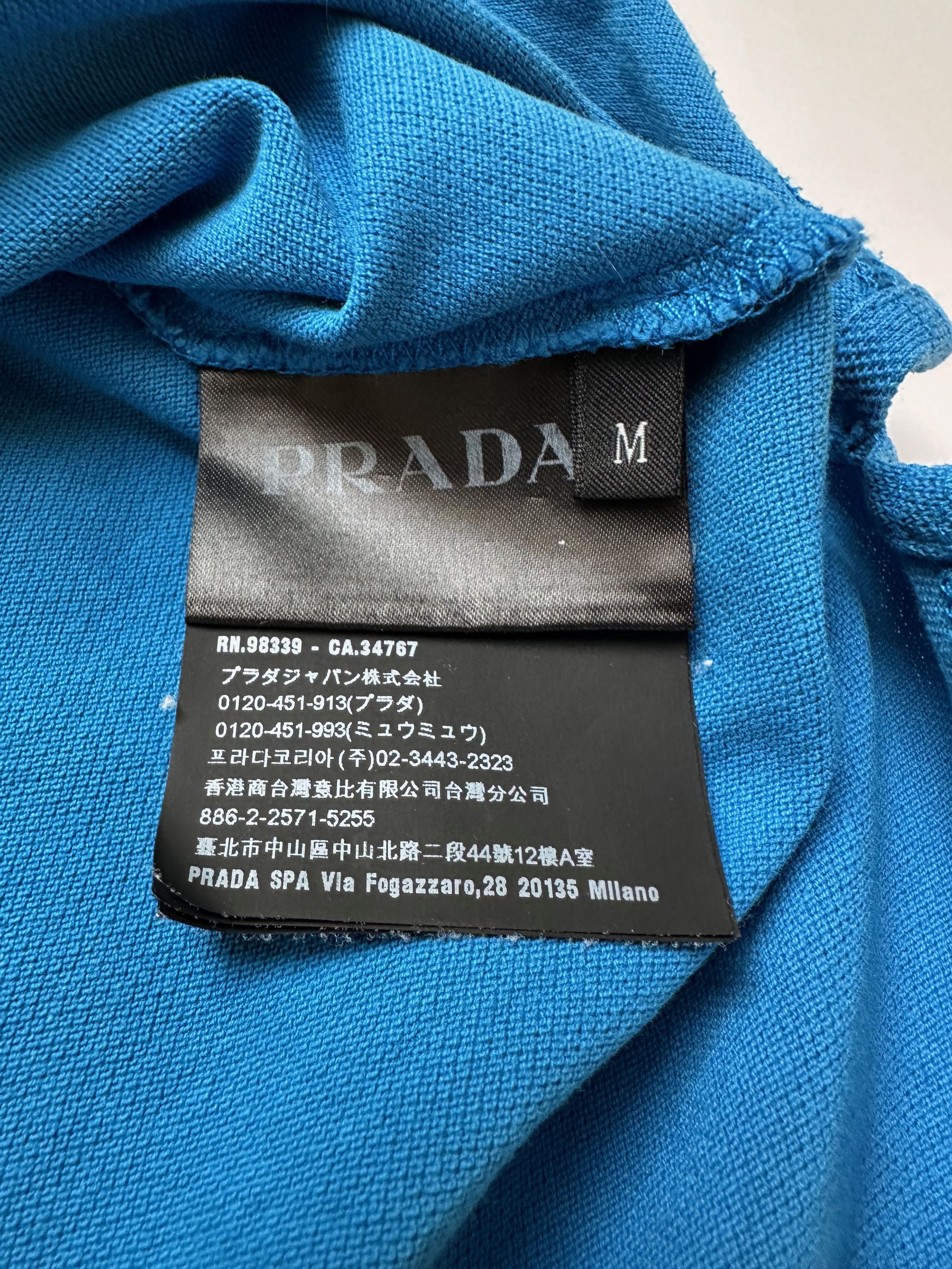 Prada Prada Linea Rossa Red Tab Blue Polo Shirt Worn Size US S / EU 44-46 / 1 - 9 Thumbnail