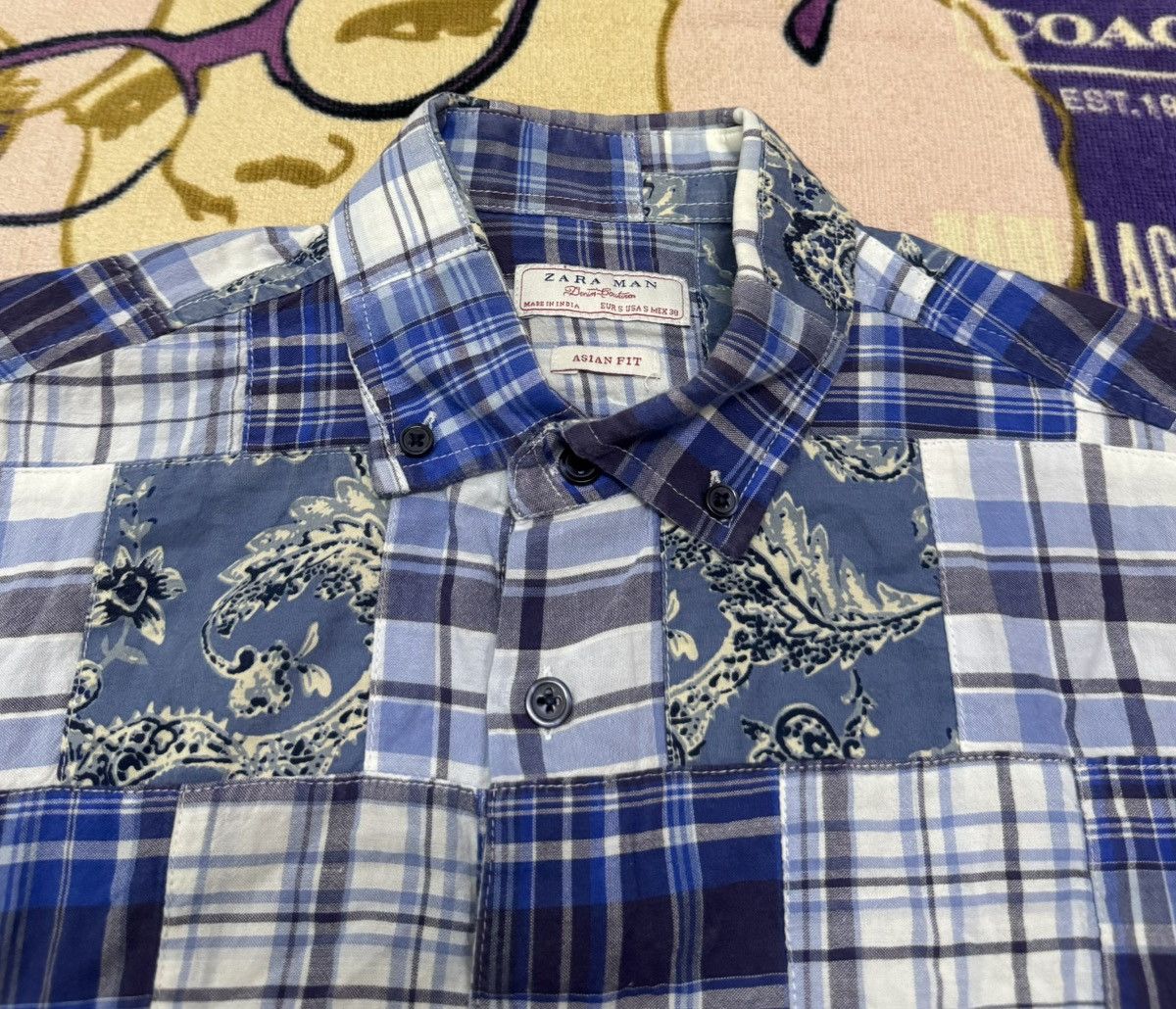 Zara ZARA Patchwork Button Ups Shirt Size US S / EU 44-46 / 1 - 6 Thumbnail