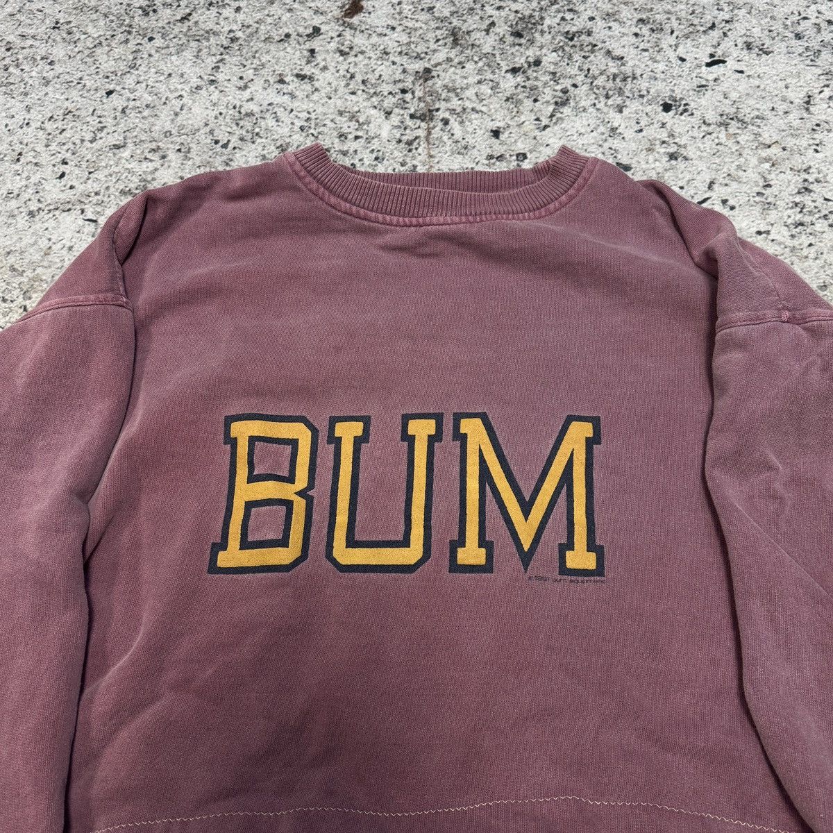 Vintage 90s Bum Equipment Cropped Thrashed Sweatshirt ERD Grunge Size US L / EU 52-54 / 3 - 8 Thumbnail