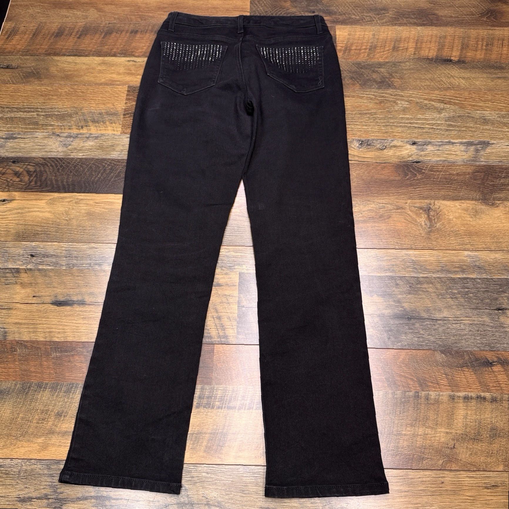 Jones New York Jones New York Jeans Womens 6 Short Black Mid Rise Stretch Straight Jeans Womens 6 Short Black Stretch Straight Den​im Pants Size 28" / US 6 / IT 42 - 3 Thumbnail