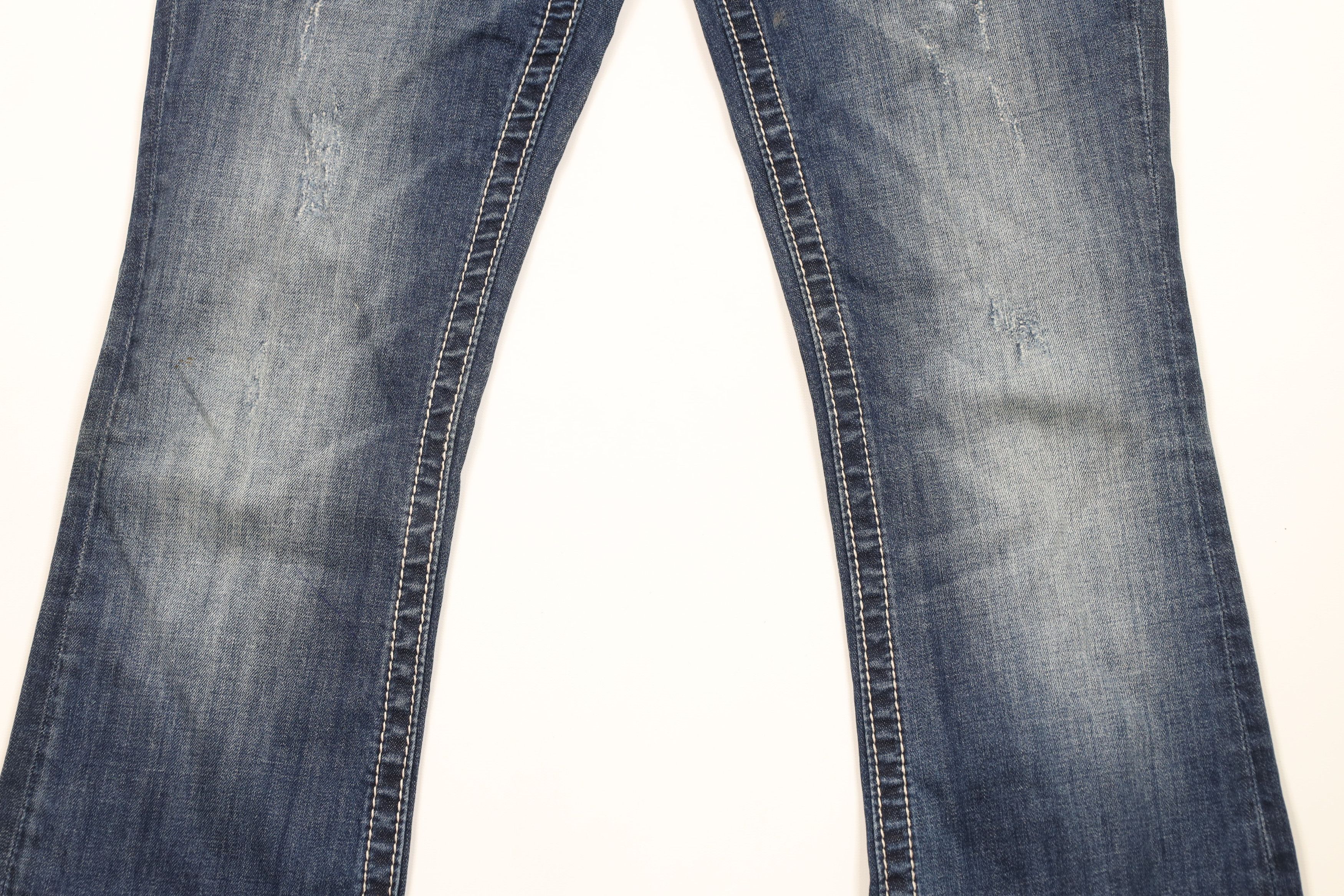 Miss Me Miss Me Cross Wings Jeweled Stretch Bootcut Denim Jeans Size 29" - 3 Thumbnail