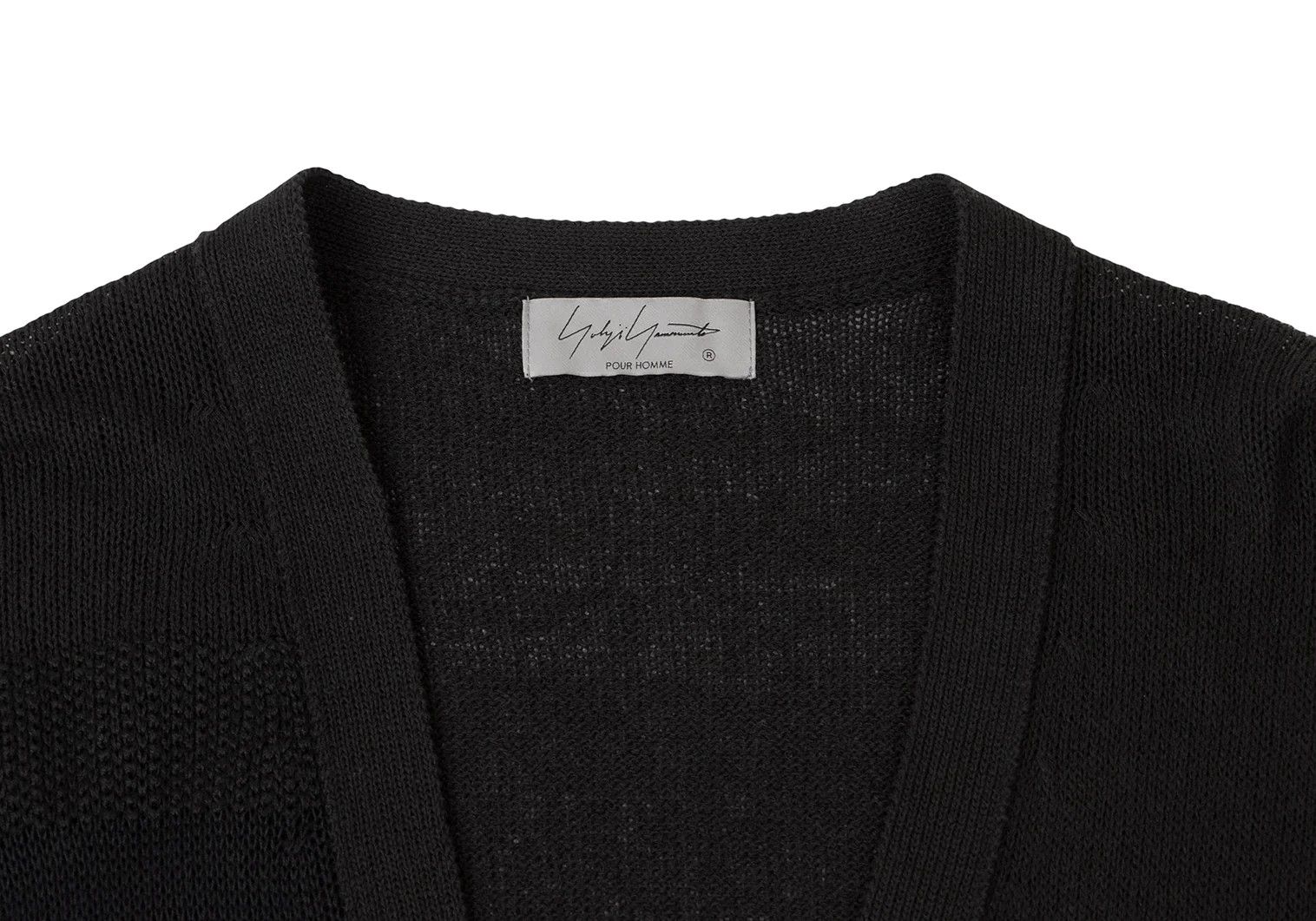 Yohji Yamamoto Yohji Yamamoto Cotton Striped Knit Cardigan Black Size 3 Size US L / EU 52-54 / 3 - 3 Thumbnail