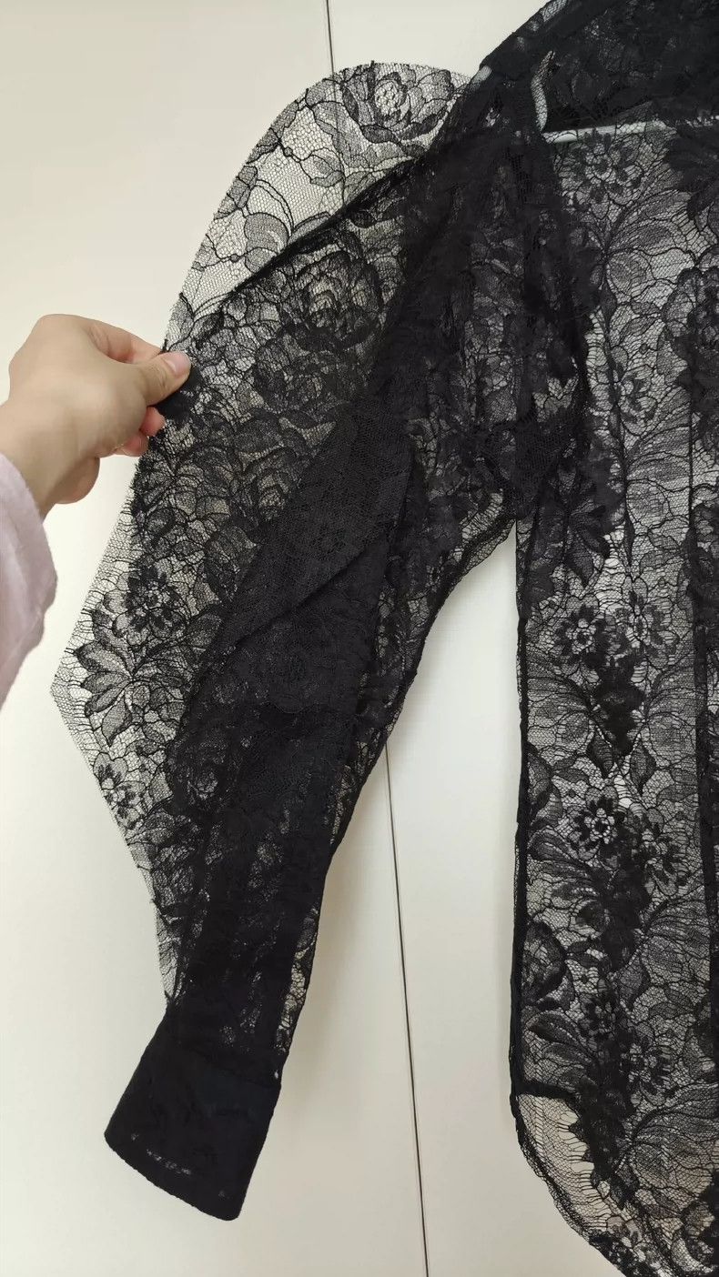 Comme des Garcons Comme Des Garcons Floral Black Lace Shirt Size XS / US 0-2 / IT 36-38 - 3 Thumbnail