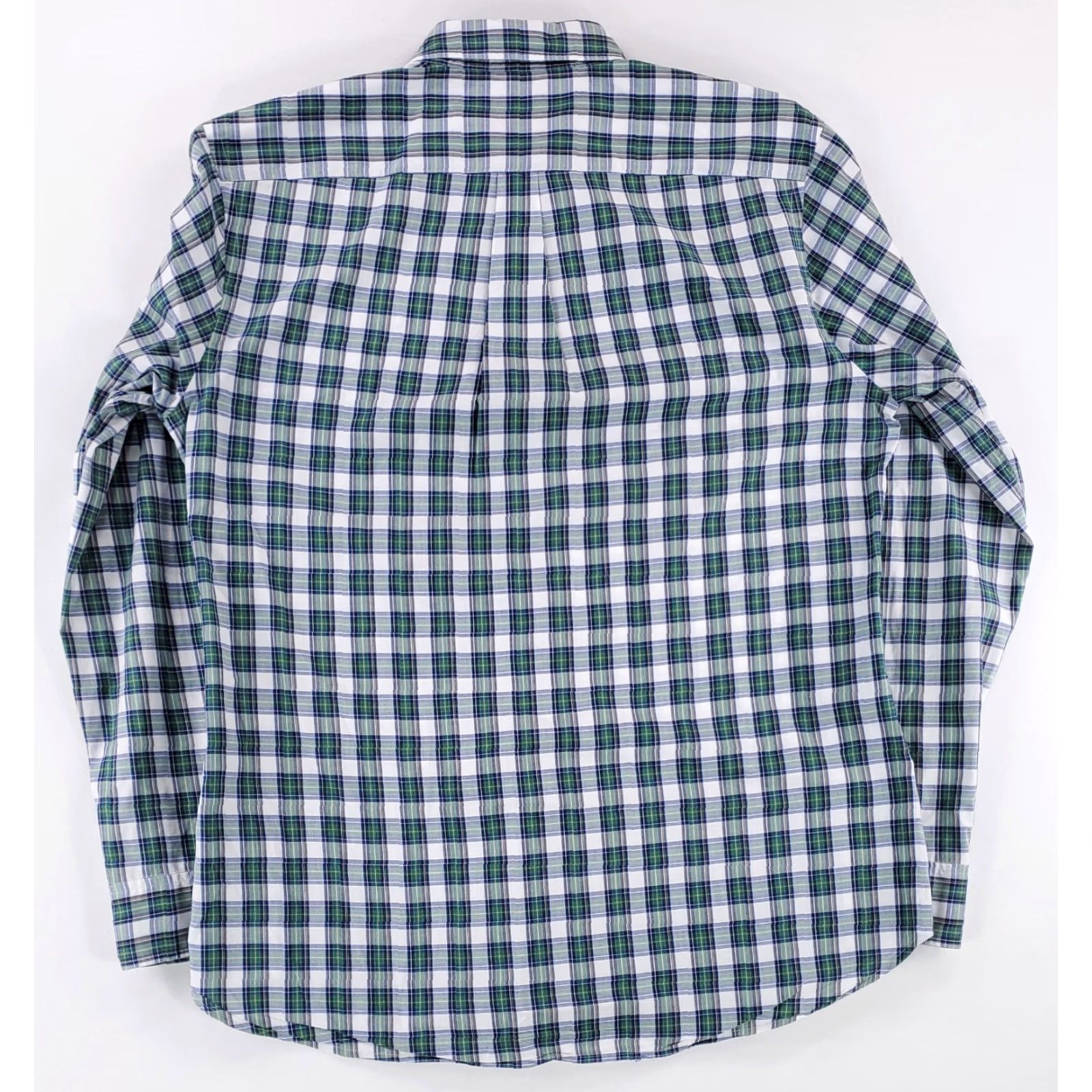 Vintage J. Press Button Down Shirt Plaid Tartan Blue Green Long Sleeve Mens XL Size US XL / EU 56 / 4 - 3 Thumbnail