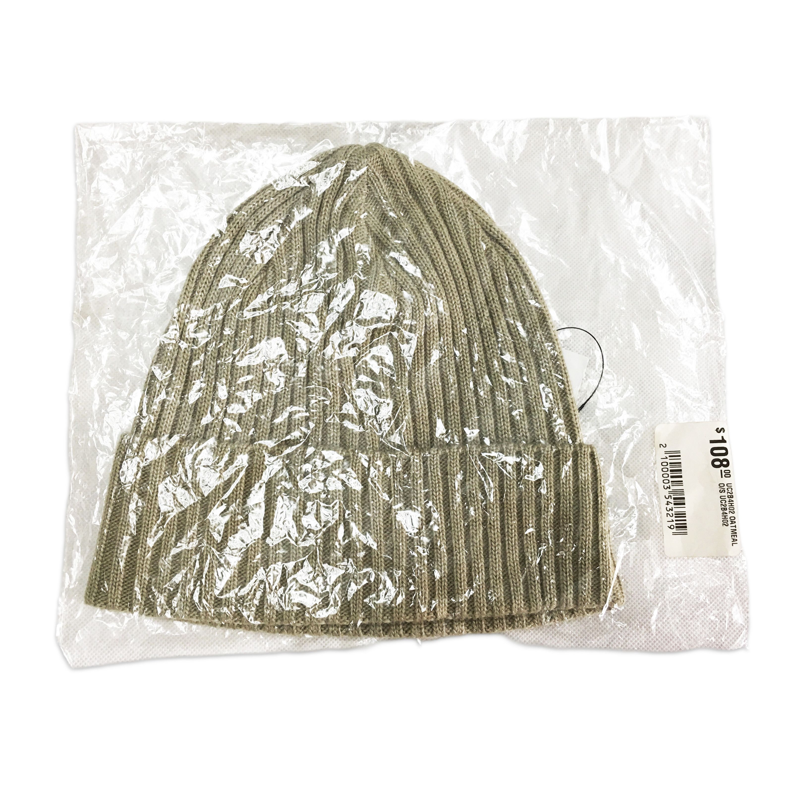 Undercover Undercover Ribbed Knit Beanie Hat Oatmeal UC2B4H02 Size ONE SIZE - 8 Thumbnail