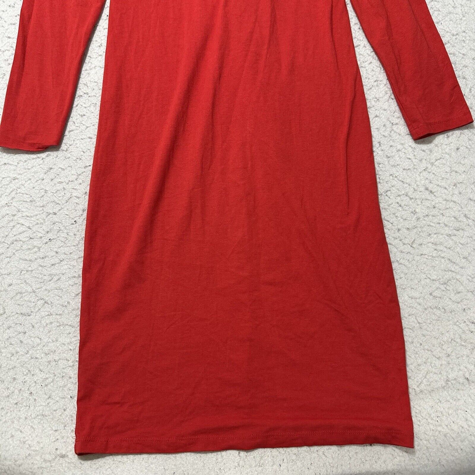 H&M H&M Medium Solid Red A-Line Cocktail Dress Stretch Midi Size M / US 6-8 / IT 42-44 - 12 Thumbnail