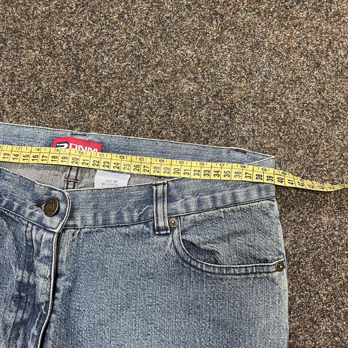 Vintage Vintage Y2K Floral Embroidered Wide Leg Denim Grunge Faded Size 32" / US 10 / IT 46 - 6 Thumbnail