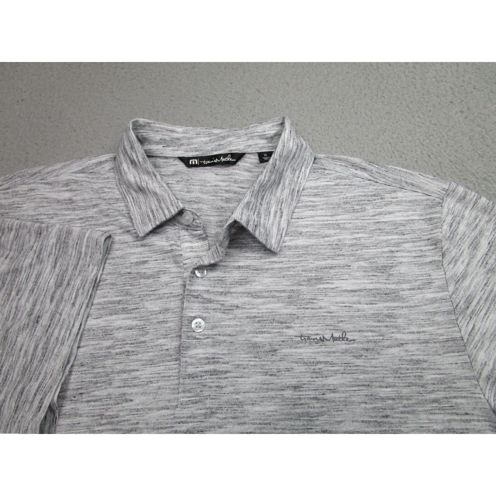 TravisMathew TravisMathew Polo Shirt Mens XL Gray Heather Golf Performance Athletic Stretch Size US XL / EU 56 / 4 - 3 Thumbnail