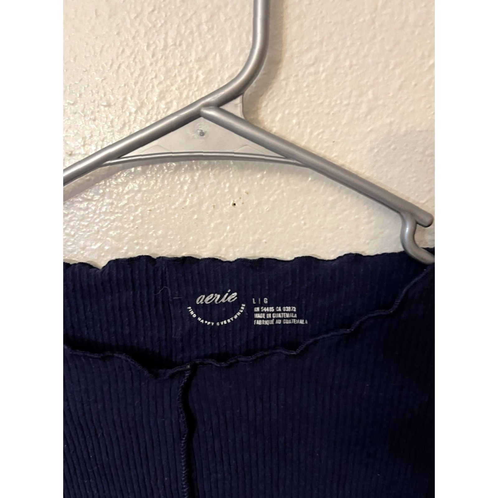Vintage Aerie Cropped Shirt Adult Large Blue Long Sleeve Corrugated Hem Neck Women Size L / US 10 / IT 46 - 3 Thumbnail