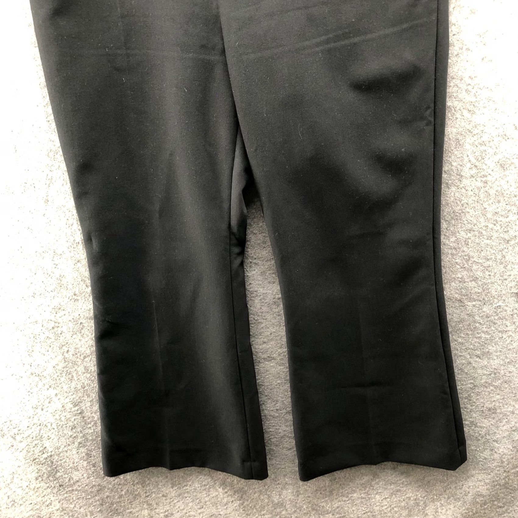 Zara Zara High Waisted Crop Flare Dress Pants Womens L Black Ankle Stretch Flat Front Size 36" / US 14 / IT 50 - 4 Thumbnail