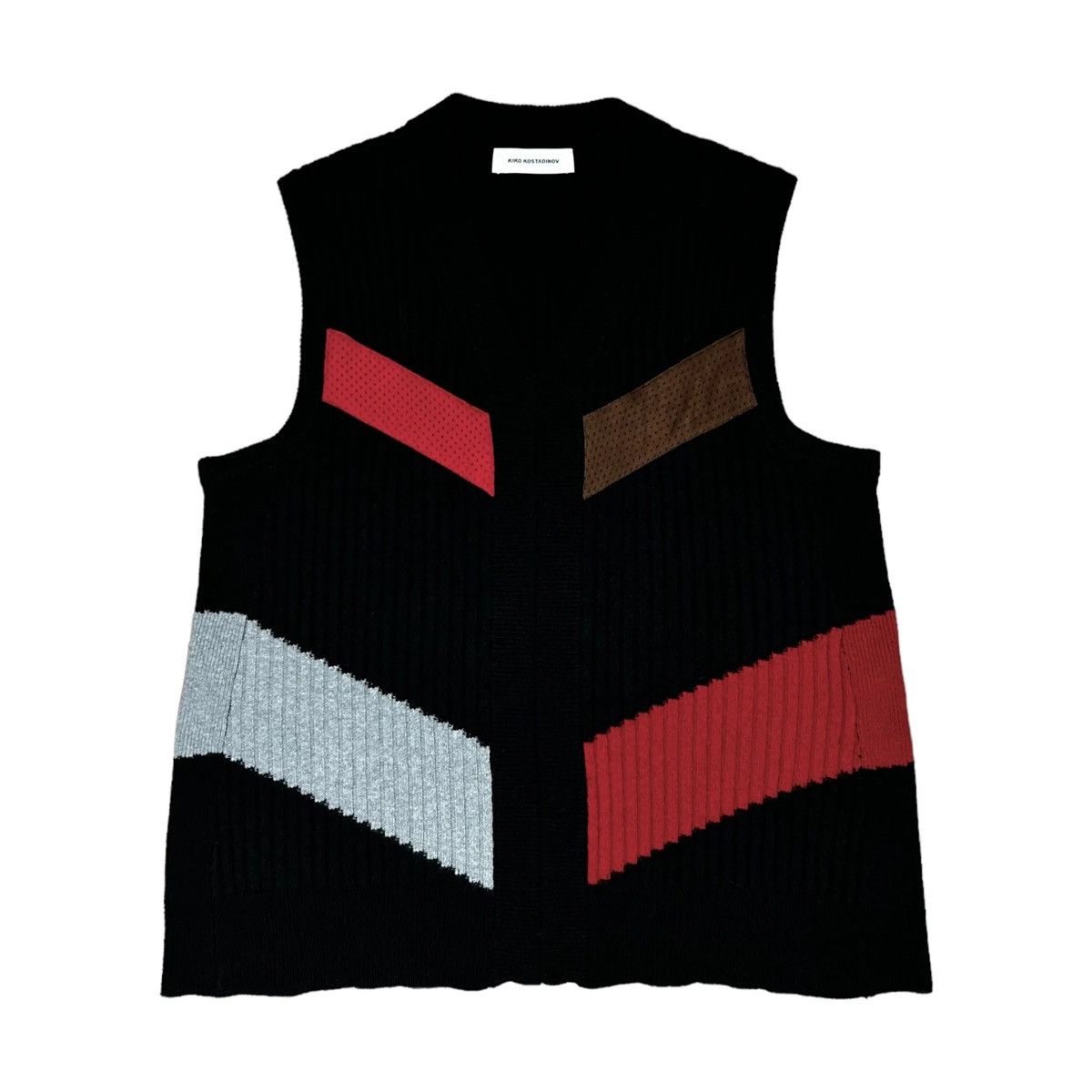 image of Kiko Kostadinov Nash Intarsia Vest - Aw20 in Blue, Men's (Size Medium)