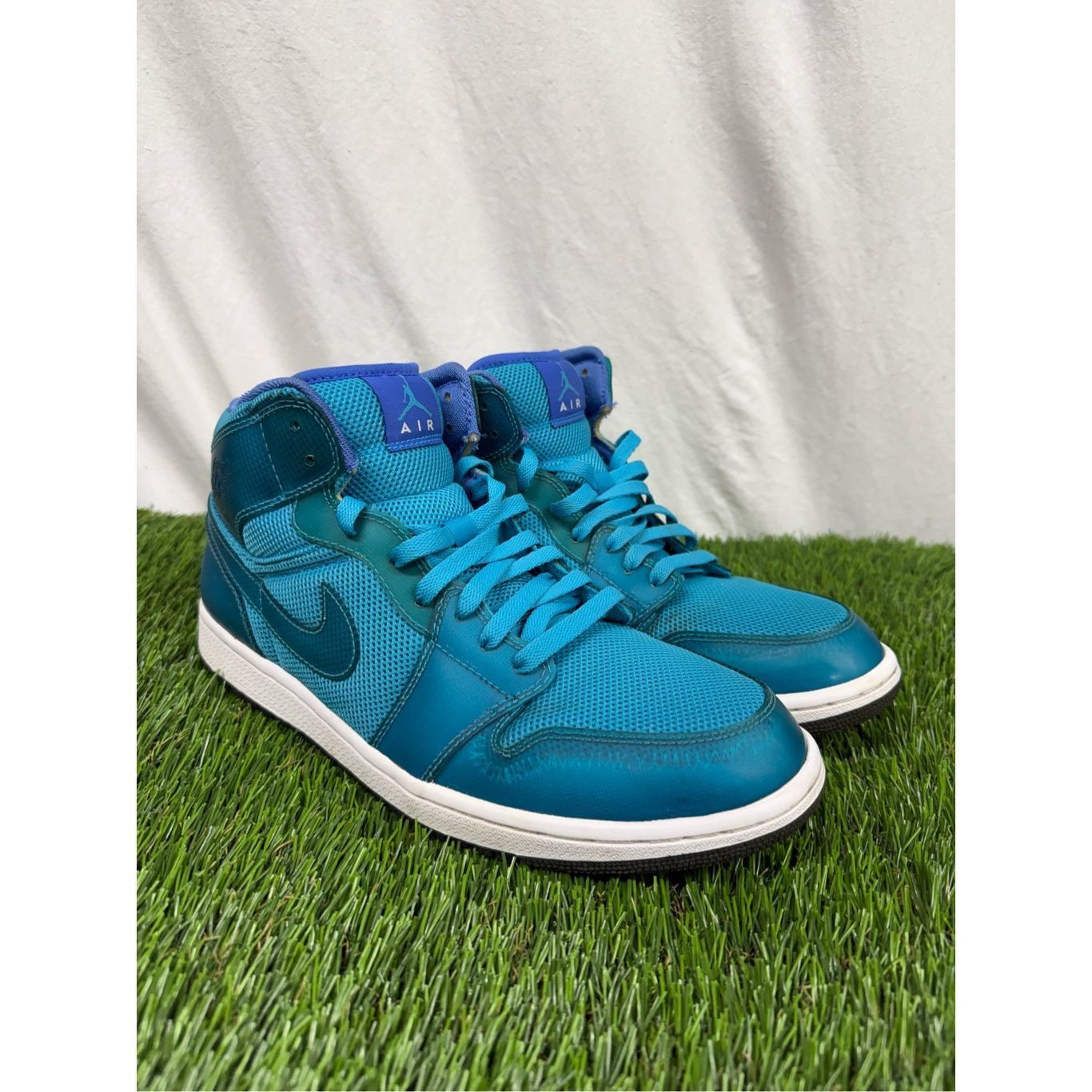 Jordan Brand Nike Mens Air Jordan 1 Phat Blue White Sz 11 364770-401 Mid Size US 11 / EU 44 - 1 Thumbnail
