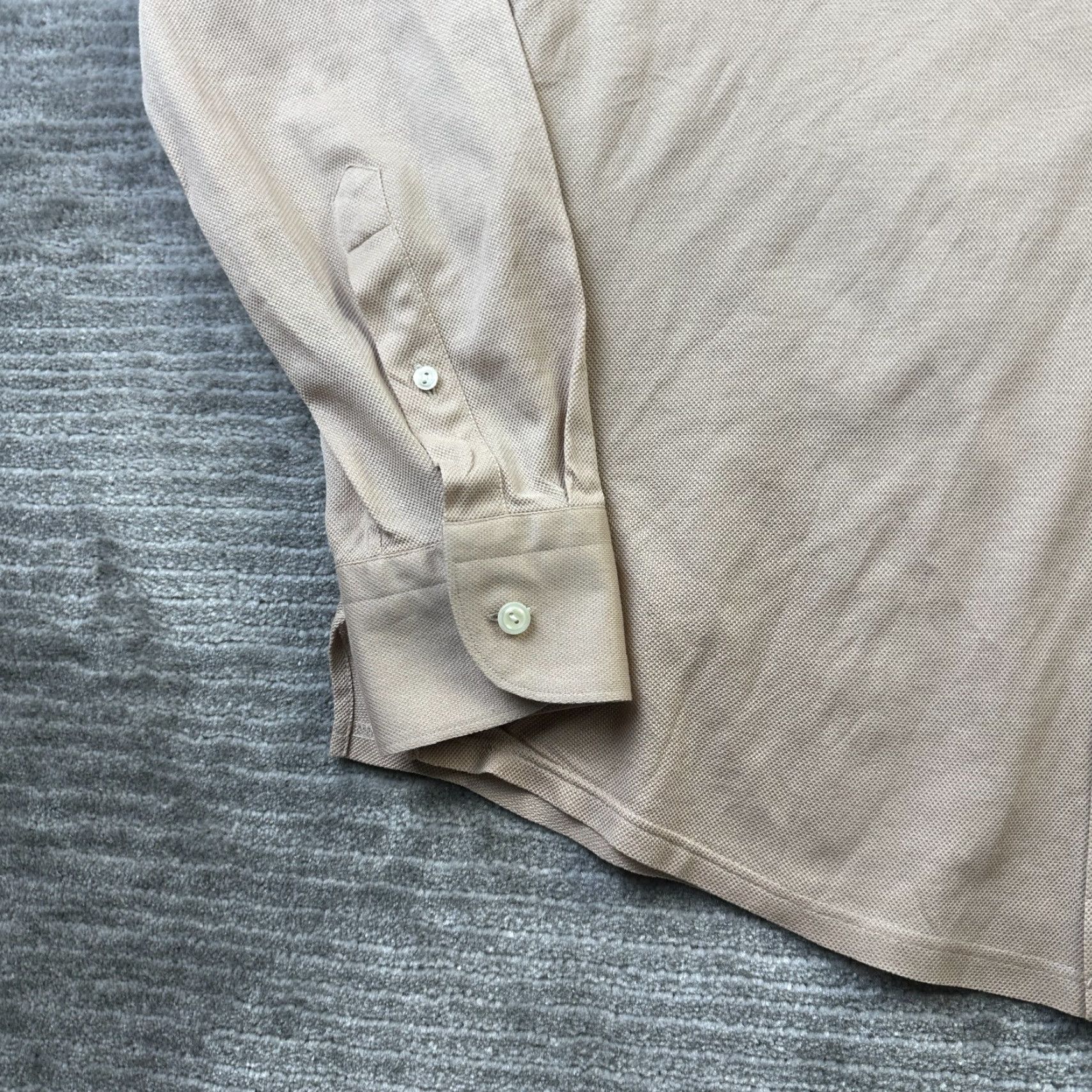 Eton Eton Shirt Mens Medium Beige Tan Button Up Slim Fit Size US M / EU 48-50 / 2 - 4 Thumbnail
