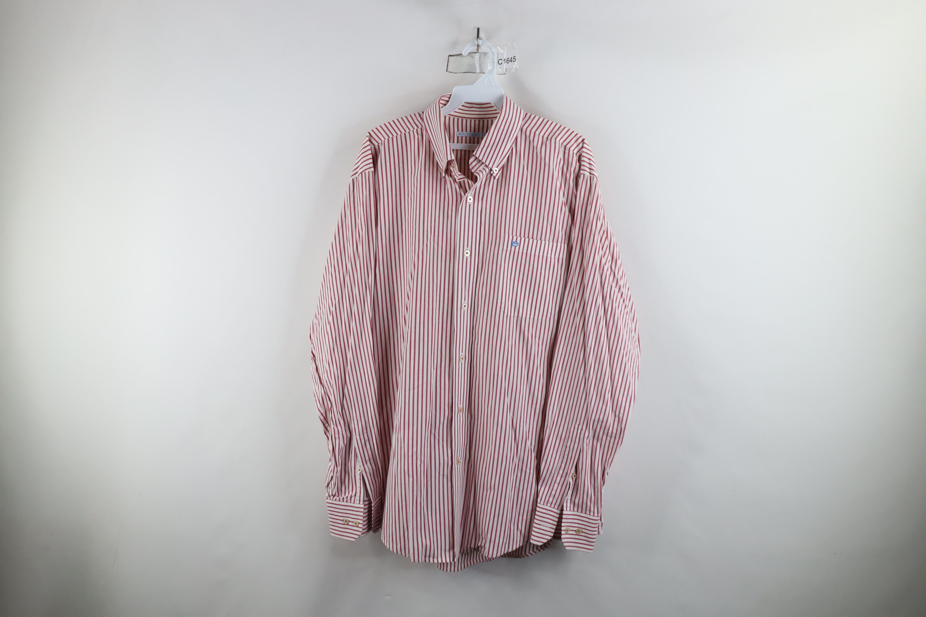 Southern Tide × Vintage Southern Tide Fish Logo Striped Oxford Button Down Shirt Size US L / EU 52-54 / 3 - 1 Thumbnail