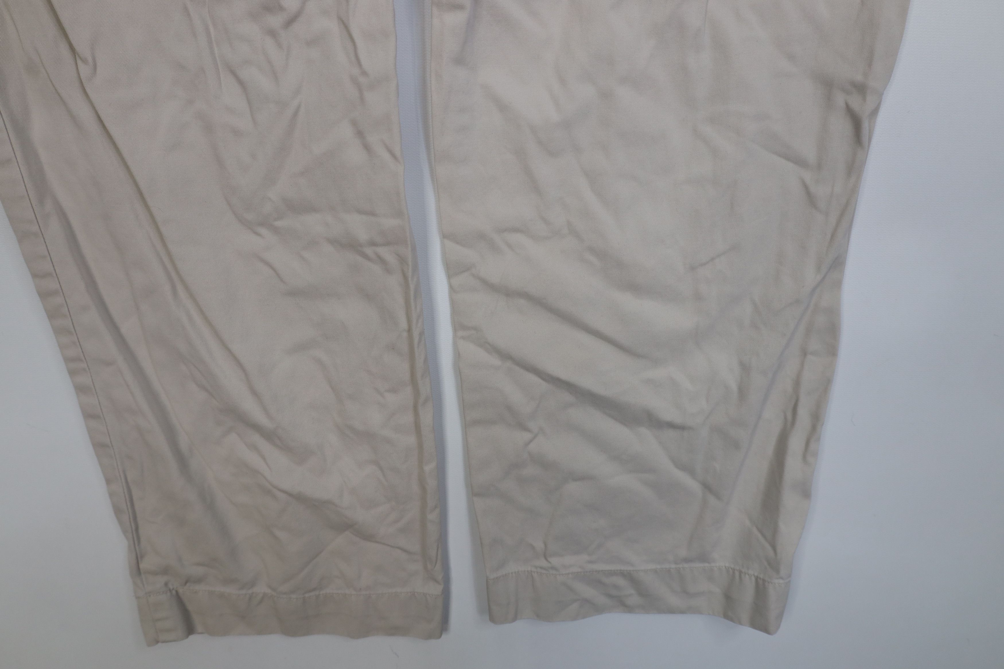 Polo Ralph Lauren Vintage 90s Ralph Lauren Wide Leg Chino Pants Trousers Stone Size US 34 / EU 50 - 14 Thumbnail