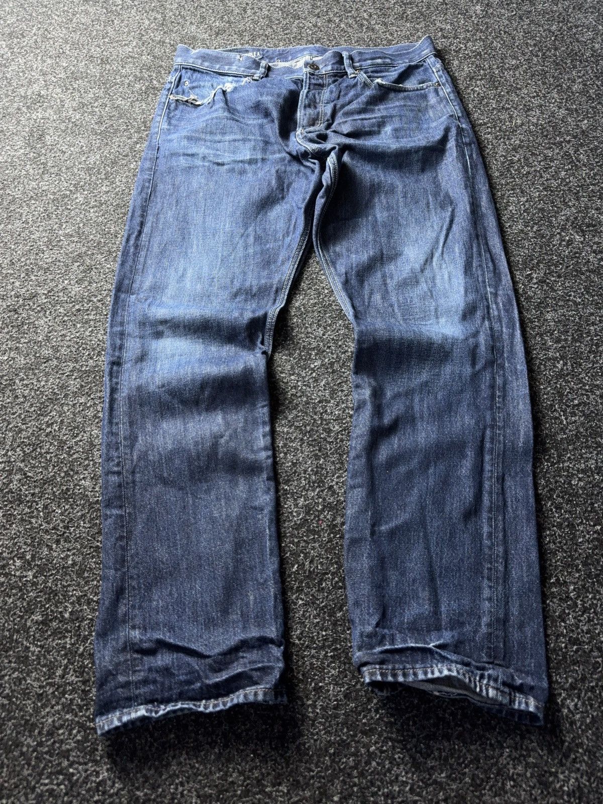 G-Star 00s Y2K G-Star RAW 3301 Straight Jeans Vintage Wash Size US 35 - 1 Thumbnail