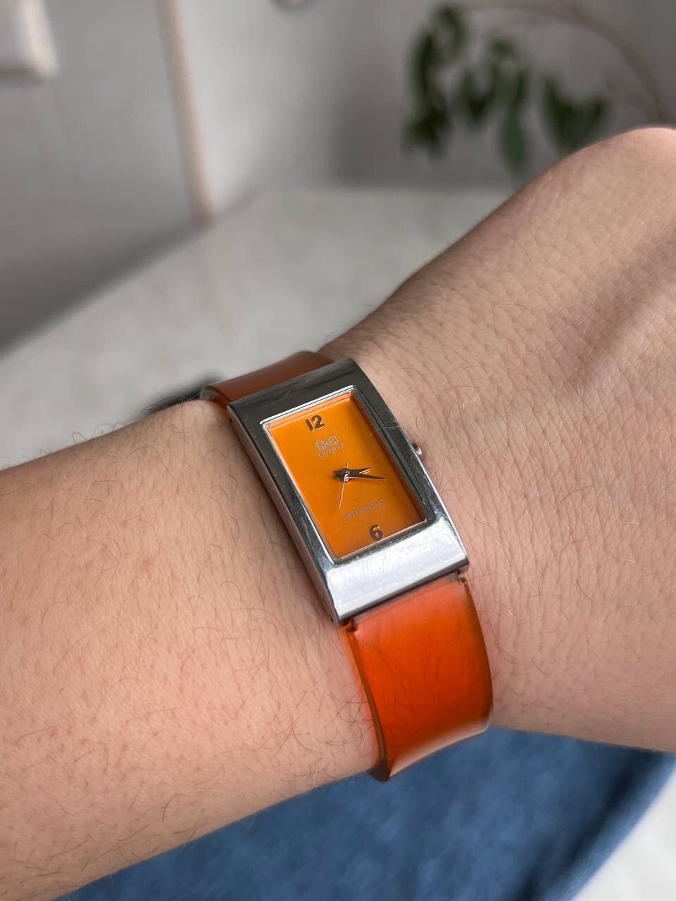 Japanese Brand × Vintage Vintage Japanese style futuristic Watch Q&Q Tank Orange Logo Size ONE SIZE - 6 Thumbnail