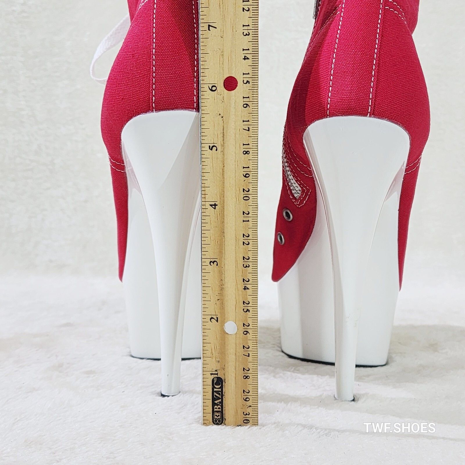 Other 600SK UV High Heel Platform Sneakers Delight Red White Black Size US 12 / IT 42 - 8 Thumbnail