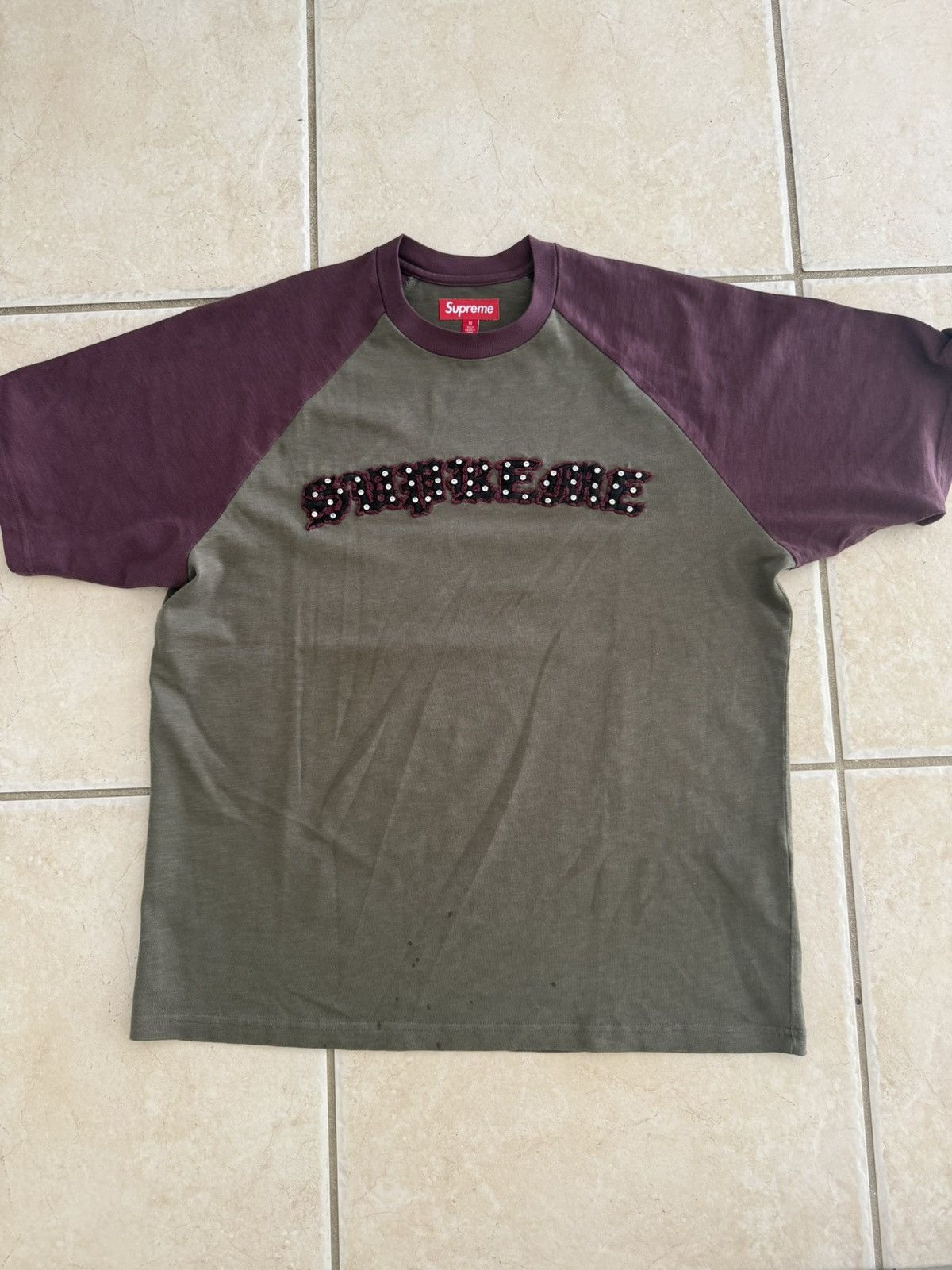 Supreme Beautiful supreme short sleeve burgandy and olive Size US M / EU 48-50 / 2 - 3 Thumbnail