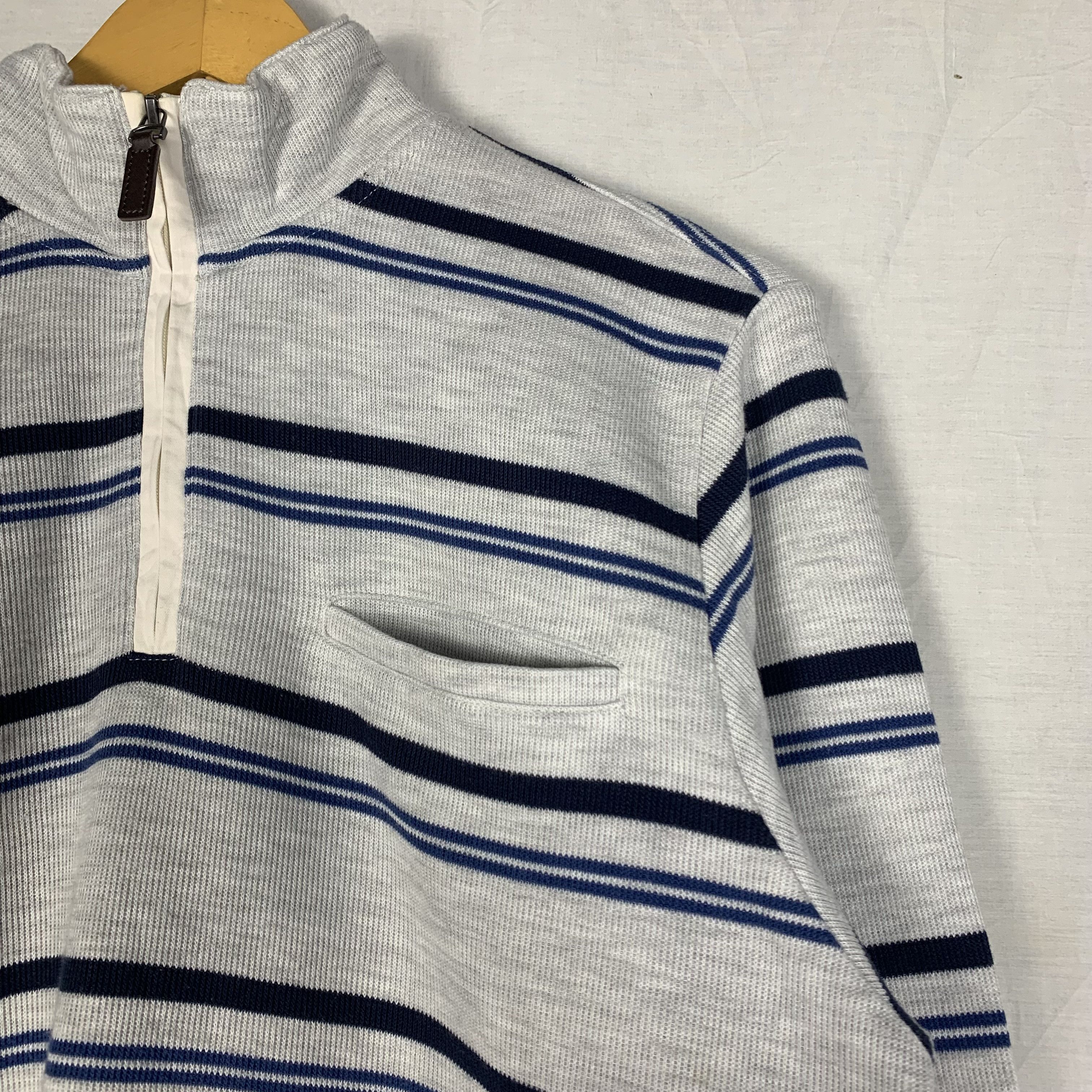 Japanese Brand Vintage Halfzip Stripes Sweatshirt Sweater Size US M / EU 48-50 / 2 - 4 Thumbnail