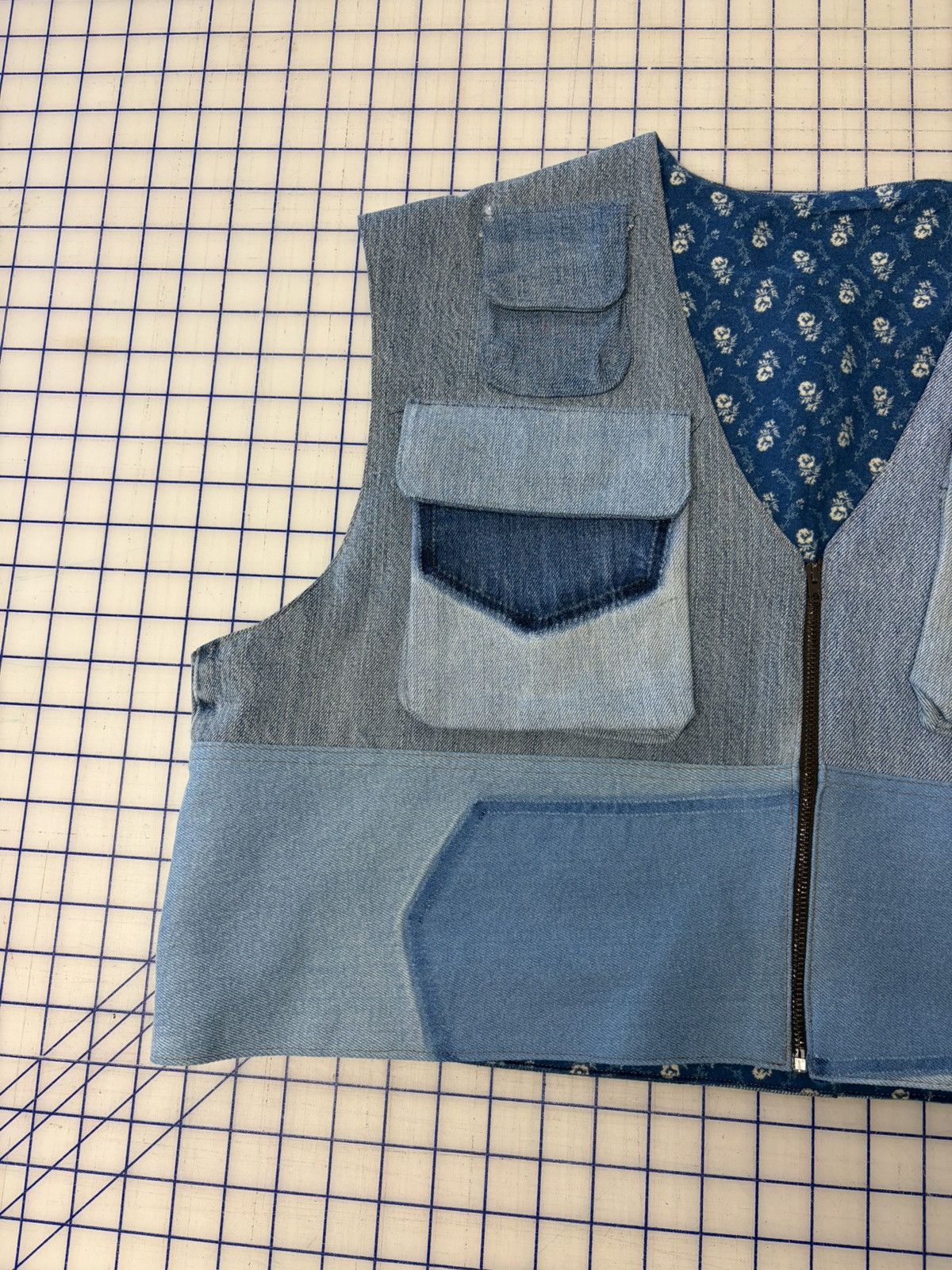 Other Noisette Flannel-Lined Denim Utility Vest Size US XL / EU 56 / 4 - 5 Thumbnail