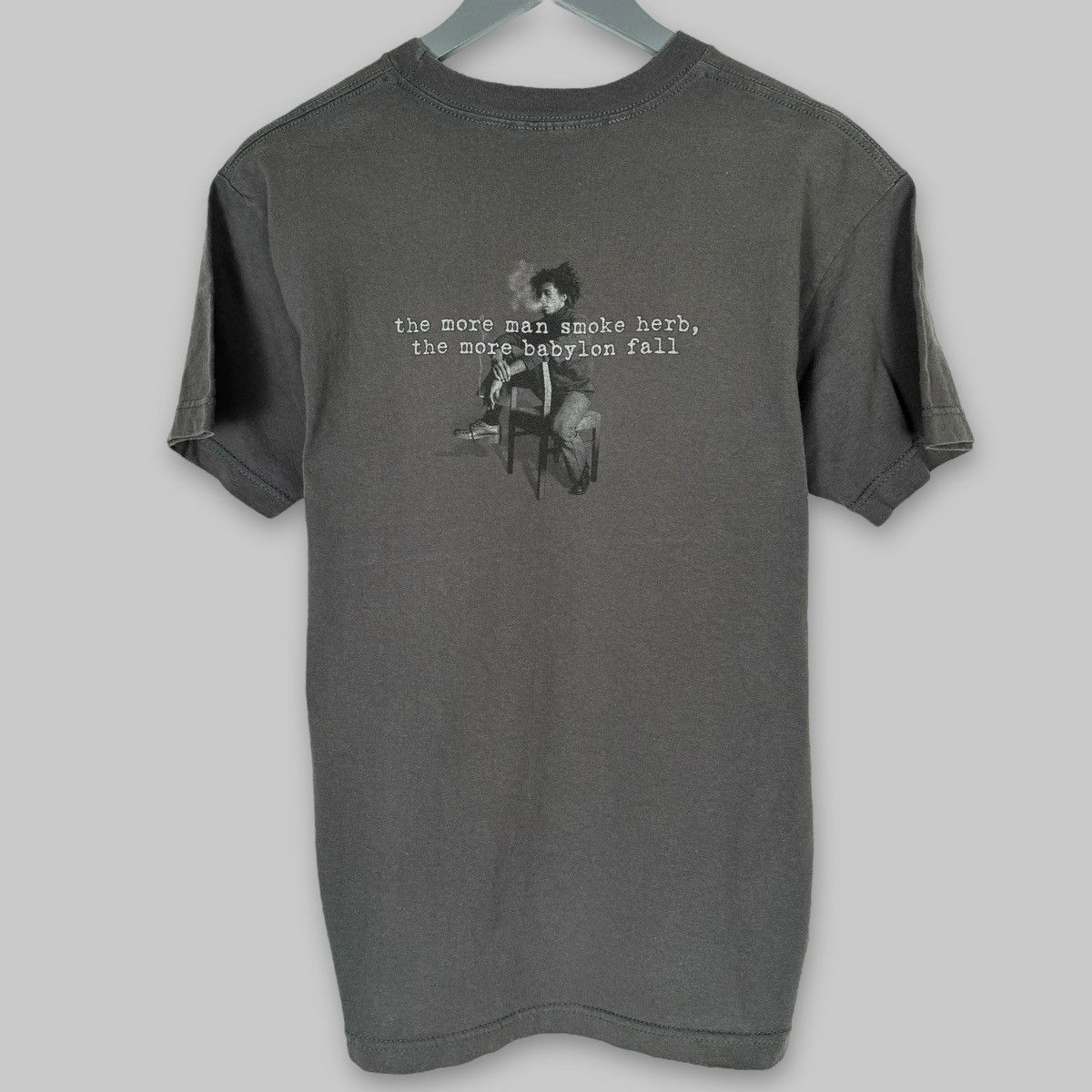 Bob Marley Vintage 2002 Bob Marley Smoke Herb Rare Design T Shirt Size US M / EU 48-50 / 2 - 2 Thumbnail
