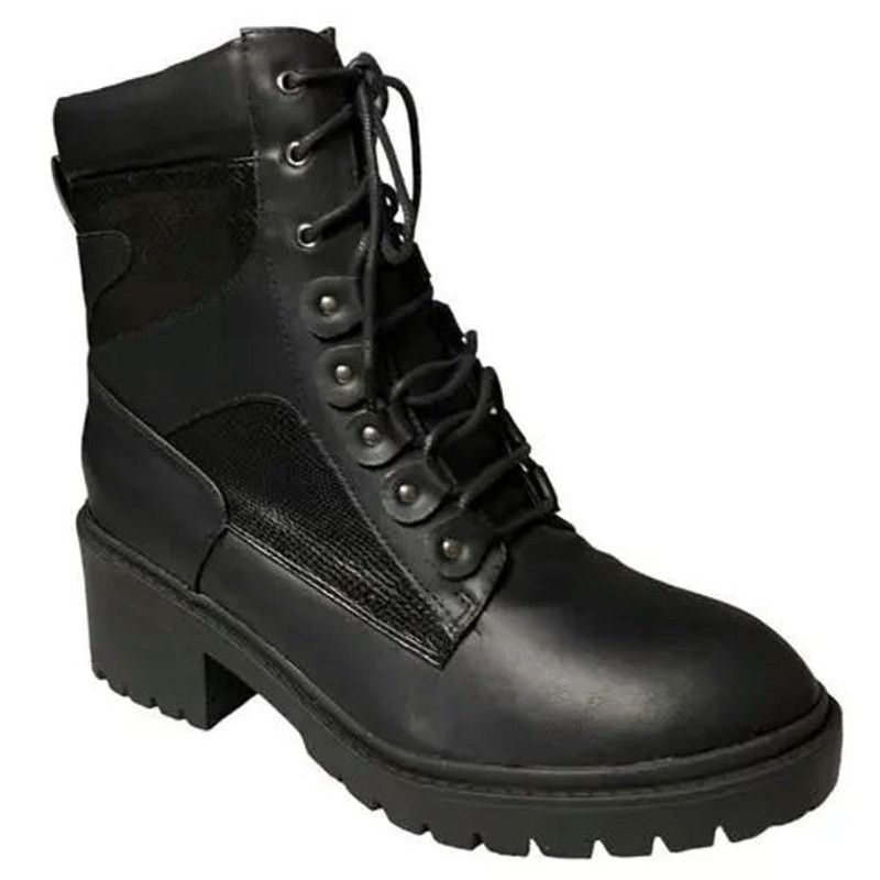 Other Women's 12 WIDE Ava Lug Sole Combat-Style Ankle Boot | NIB Size US 12 / IT 42 - 1 Thumbnail