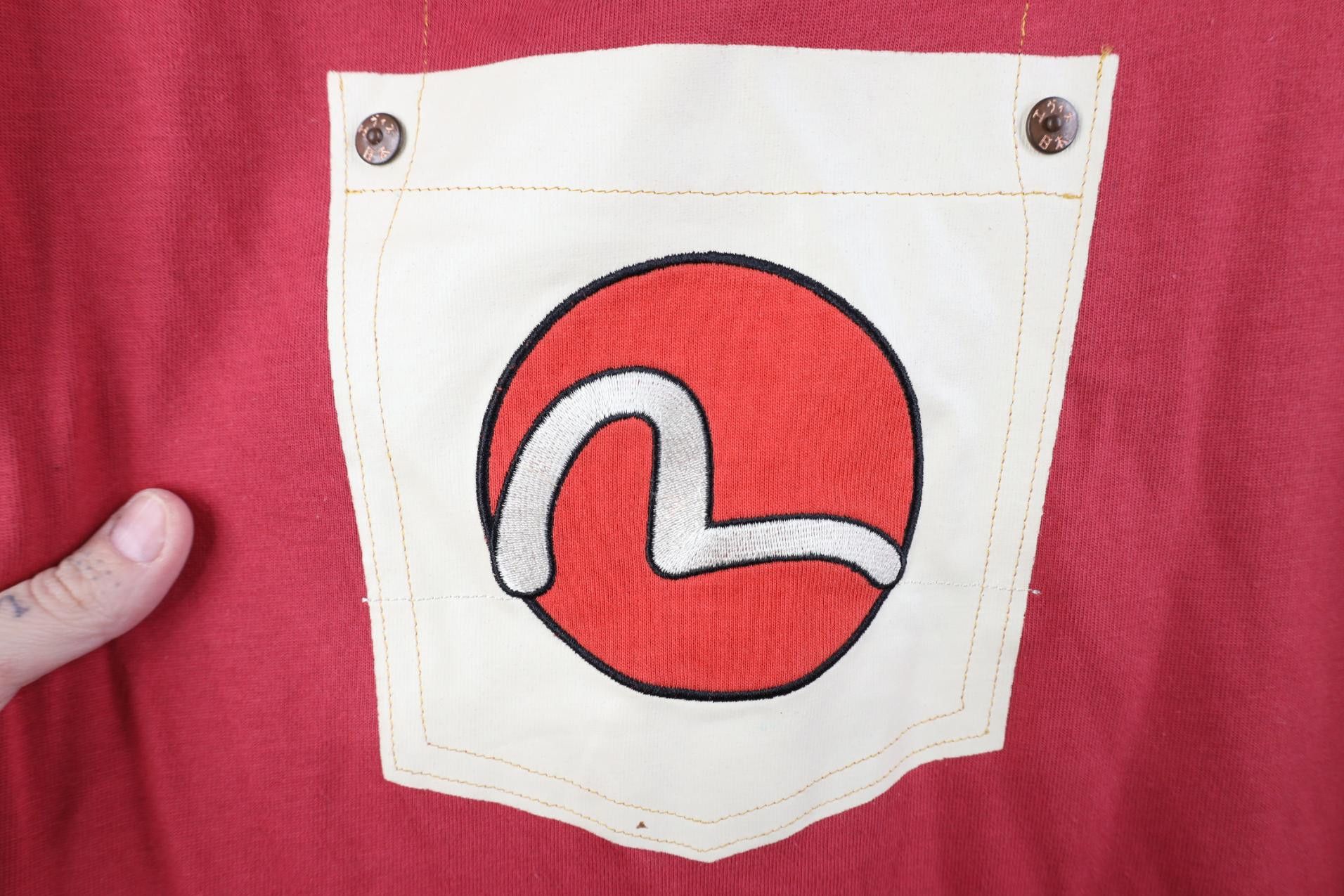 Evisu Vintage 90s EVISU Jeans Pocket Short Sleeve T-Shirt Red Size US XL / EU 56 / 4 - 4 Thumbnail