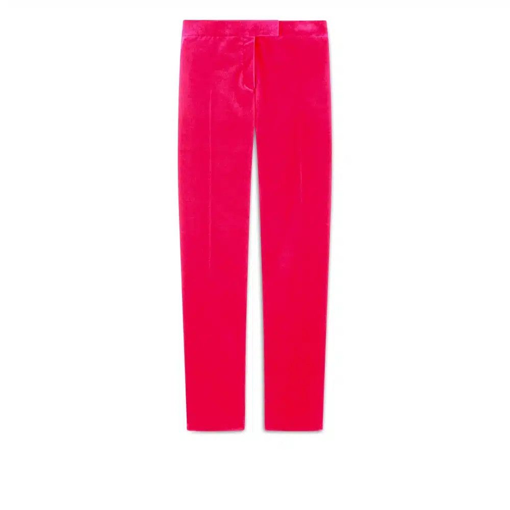 Tom Ford o1loc1c1224 PAW448 Velvet Pant in Red Size 25" / US 0 / IT 36 - 1 Thumbnail