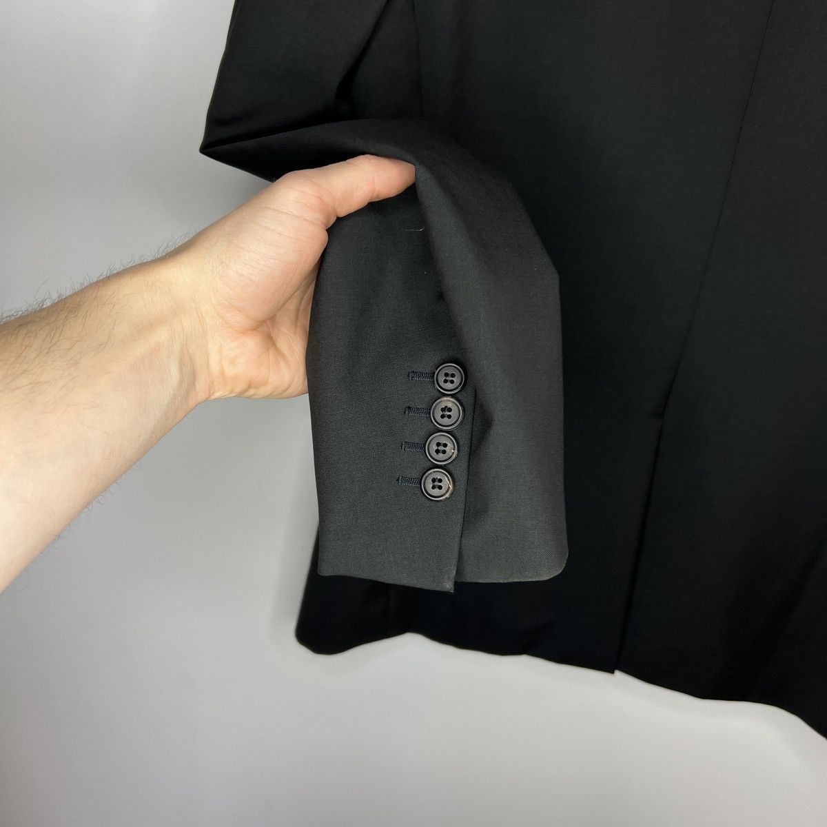 Designer × Prada Prada Black Wool 2 Buttons Classic Blazer Light Jacket Size US M / EU 48-50 / 2 - 11 Thumbnail
