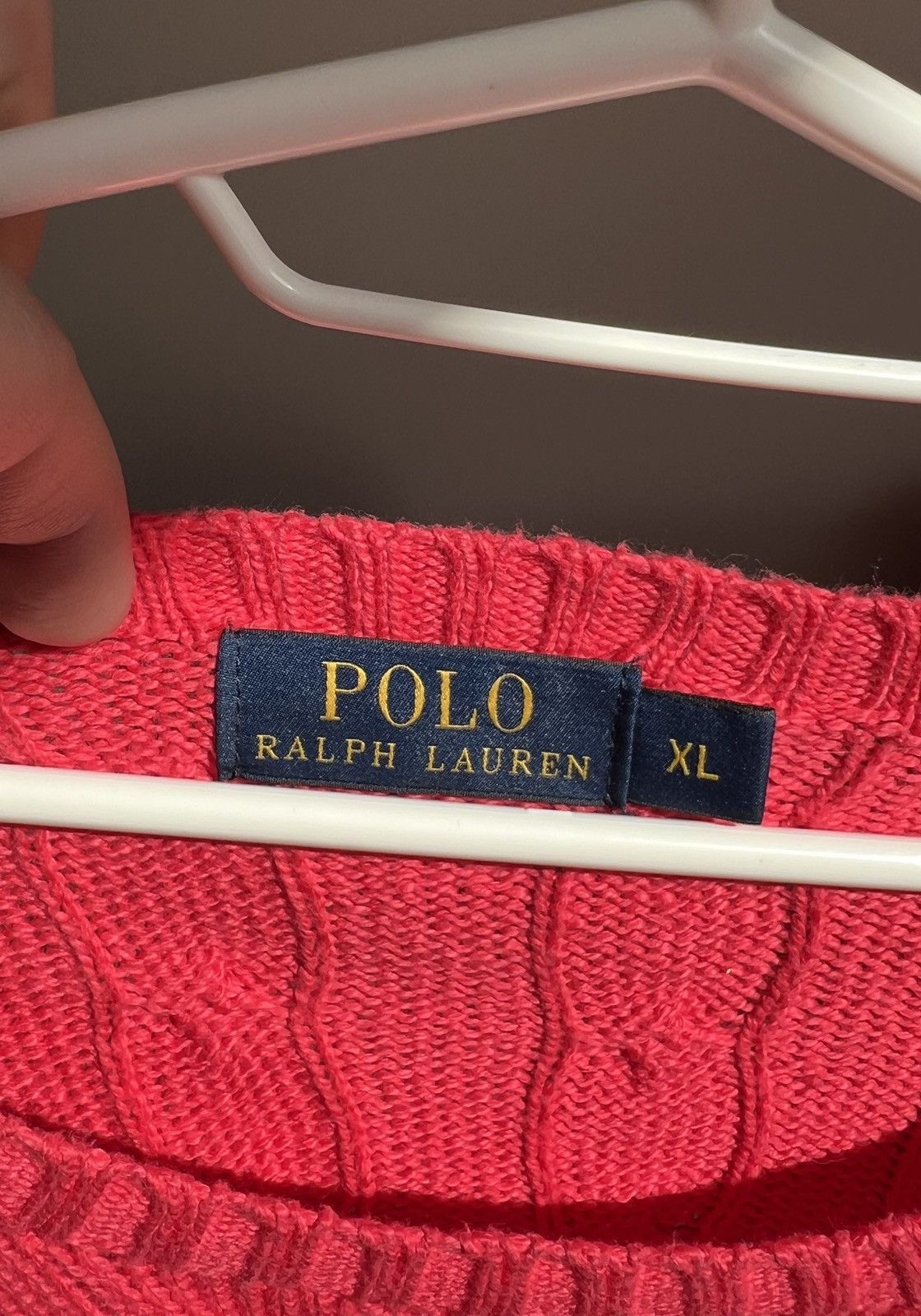 Polo Ralph Lauren × Ralph Lauren Polo Ralph Lauren Cable Pink Knit Sweater Size US XL / EU 56 / 4 - 6 Thumbnail
