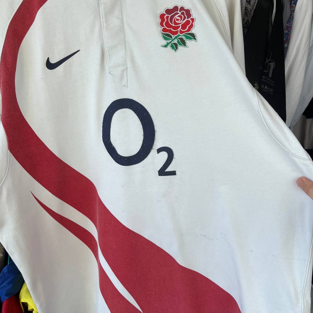 Nike NIke England Rugby World Cup 2007 Jersey Polo Tshirt Size US XXL / EU 58 / 5 - 4 Thumbnail