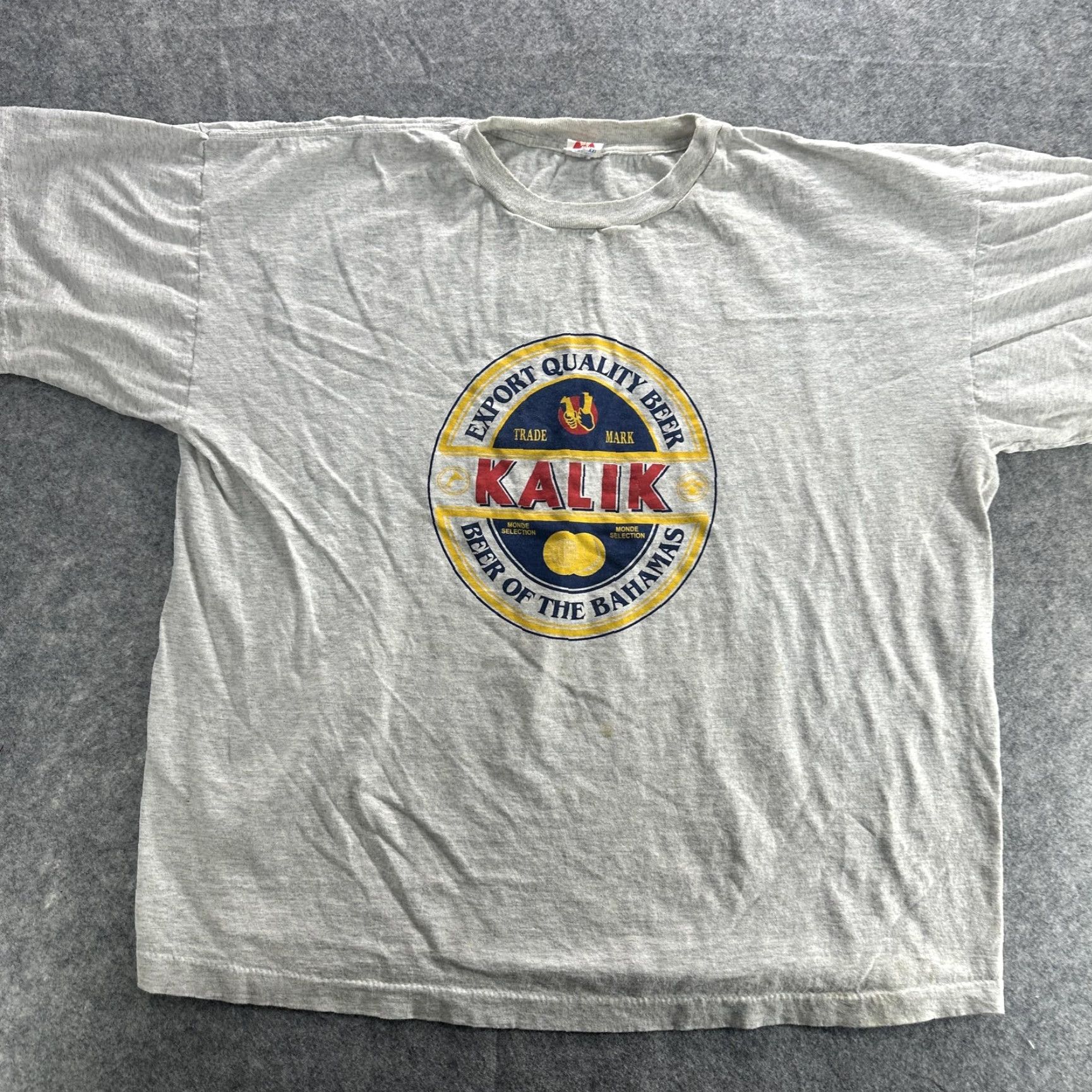 Vintage VINTAGE Kalik Shirt Mens 2XL Gray Beer of the Bahamas Promo Tee 90s Size US XXL / EU 58 / 5 - 2 Thumbnail